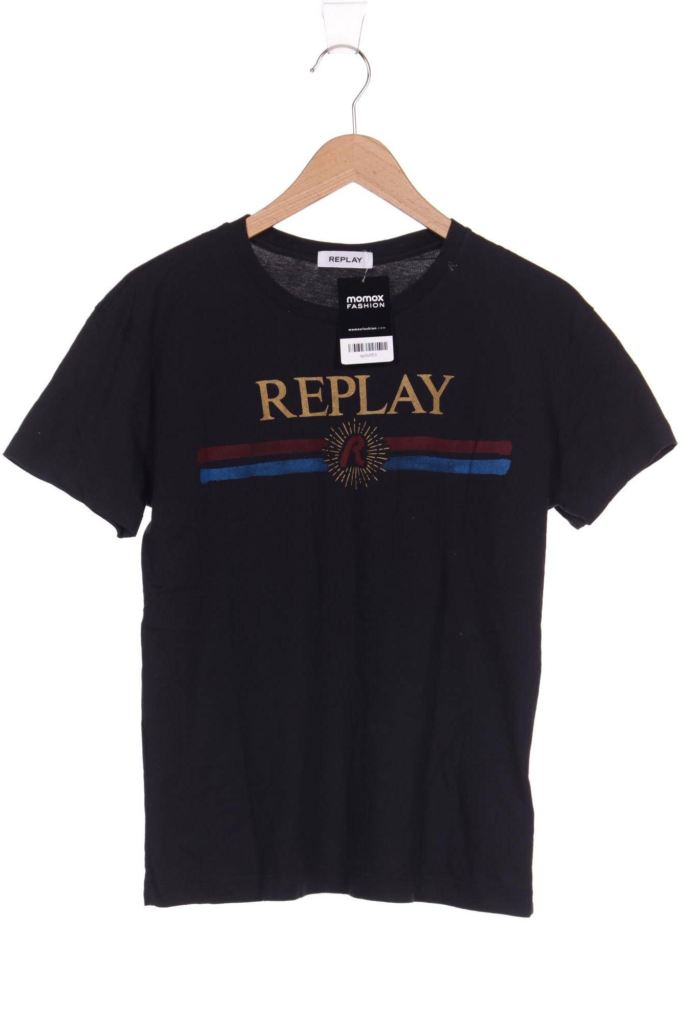 

Replay Damen T-Shirt, schwarz