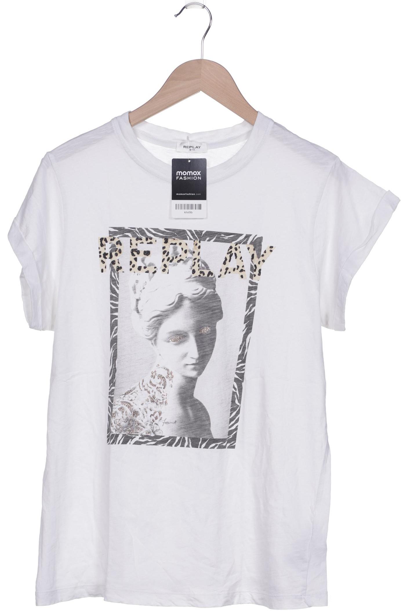 

Replay Damen T-Shirt, weiß, Gr. 42