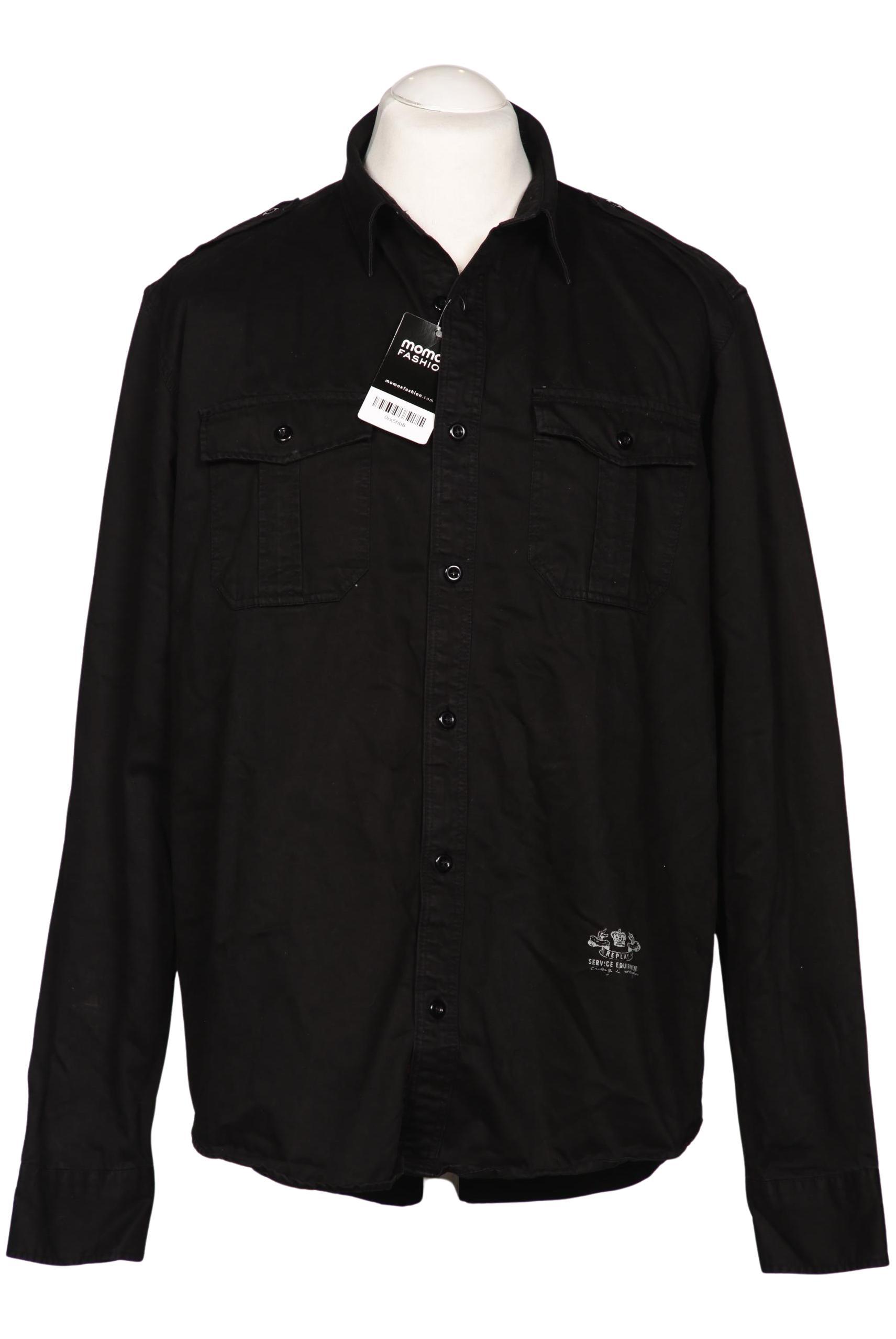 

Replay Herren Hemd, schwarz, Gr. 54