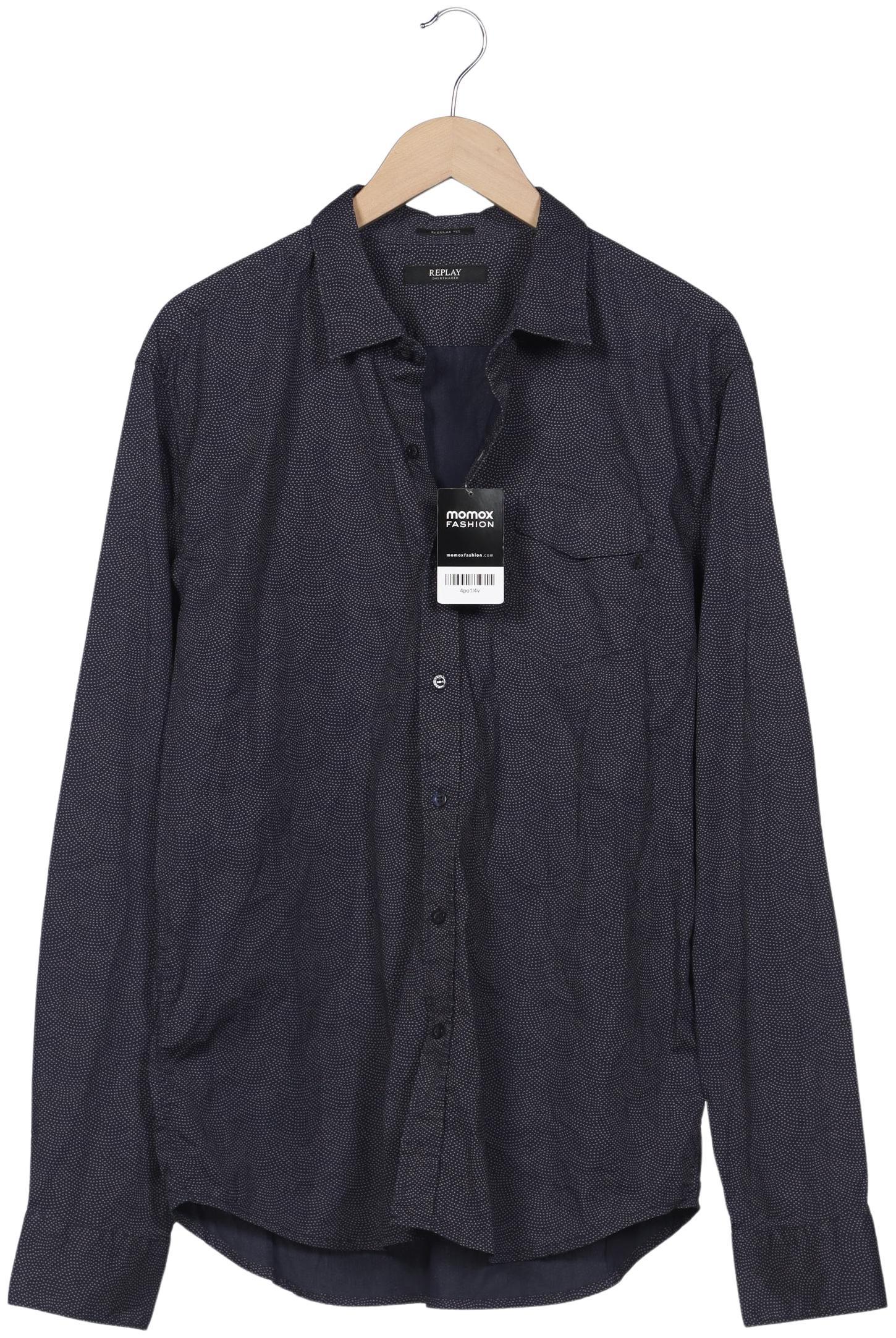 

Replay Herren Hemd, marineblau, Gr. 56