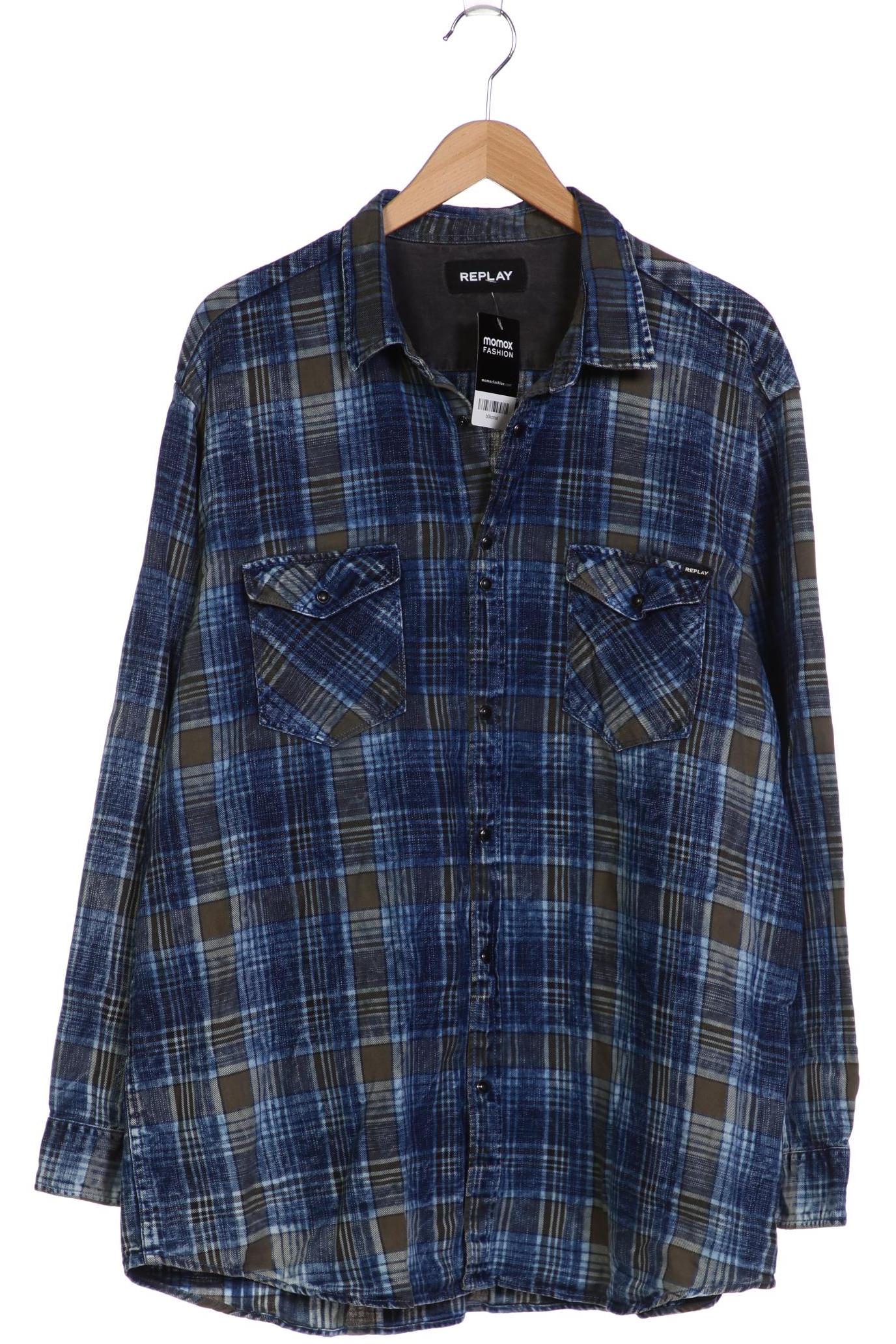 

Replay Herren Hemd, marineblau, Gr. 56