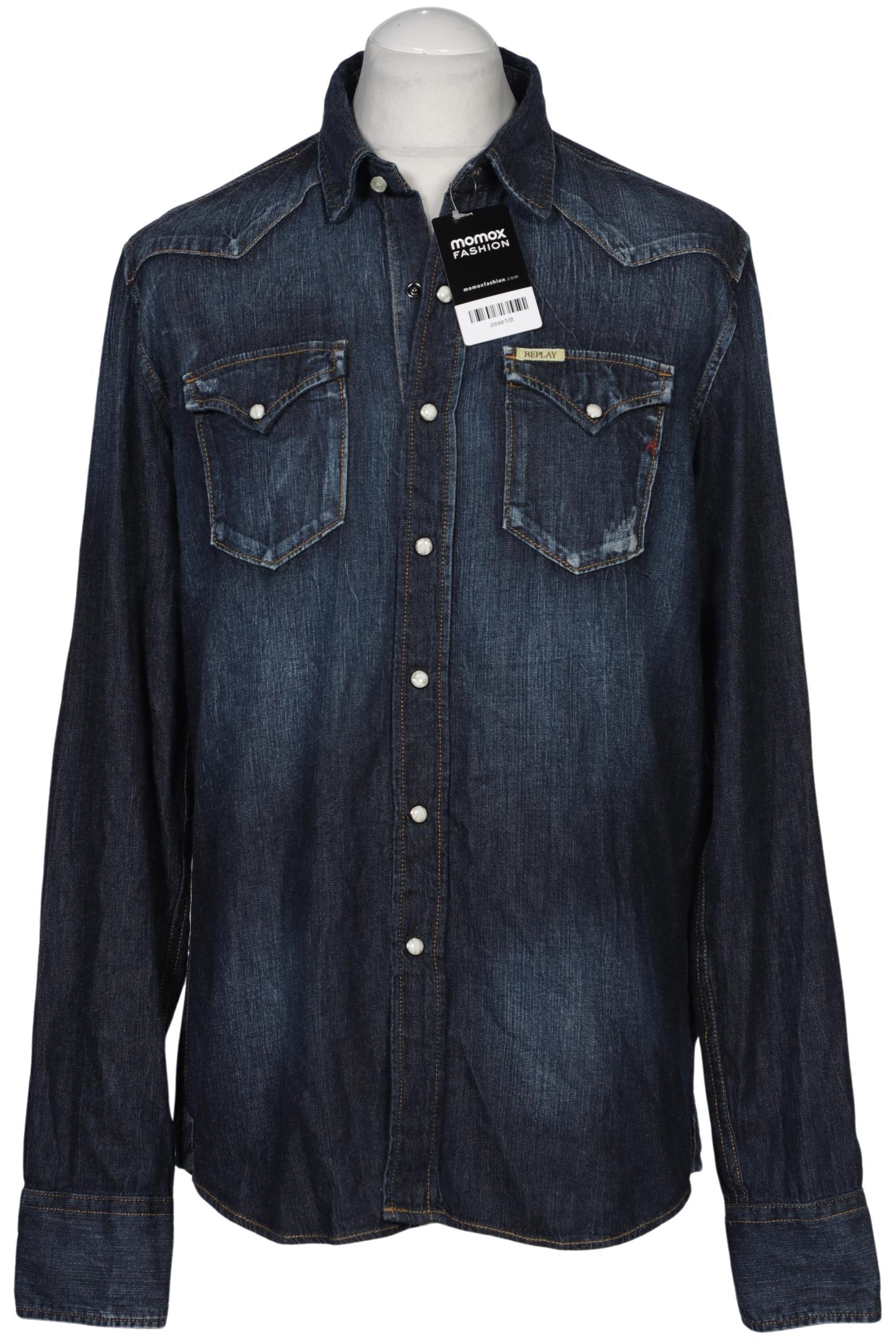 

Replay Herren Hemd, blau, Gr. 52