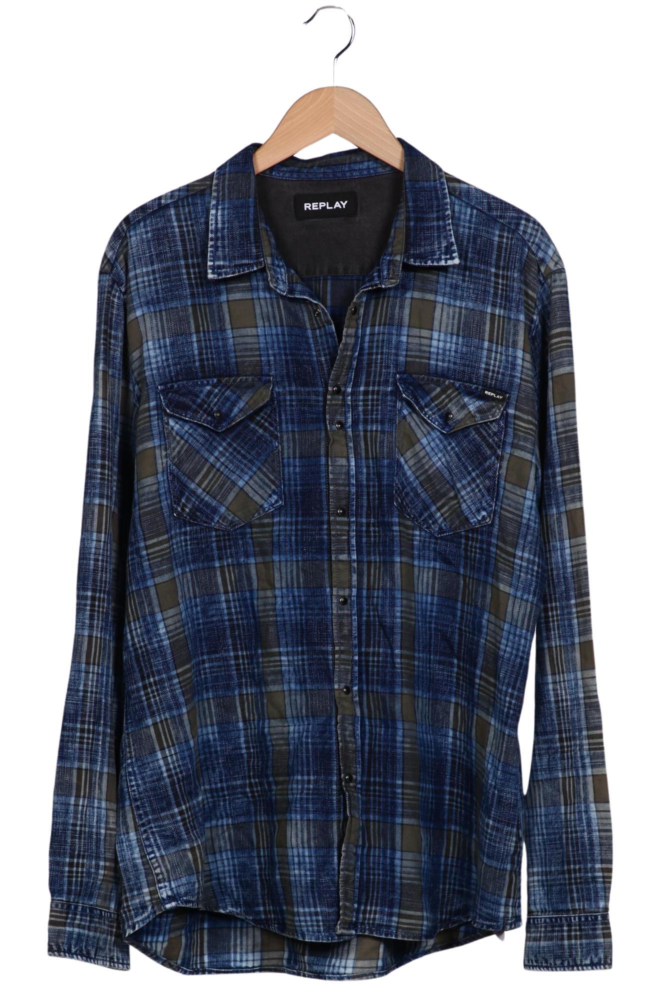 

Replay Herren Hemd, blau, Gr. 56