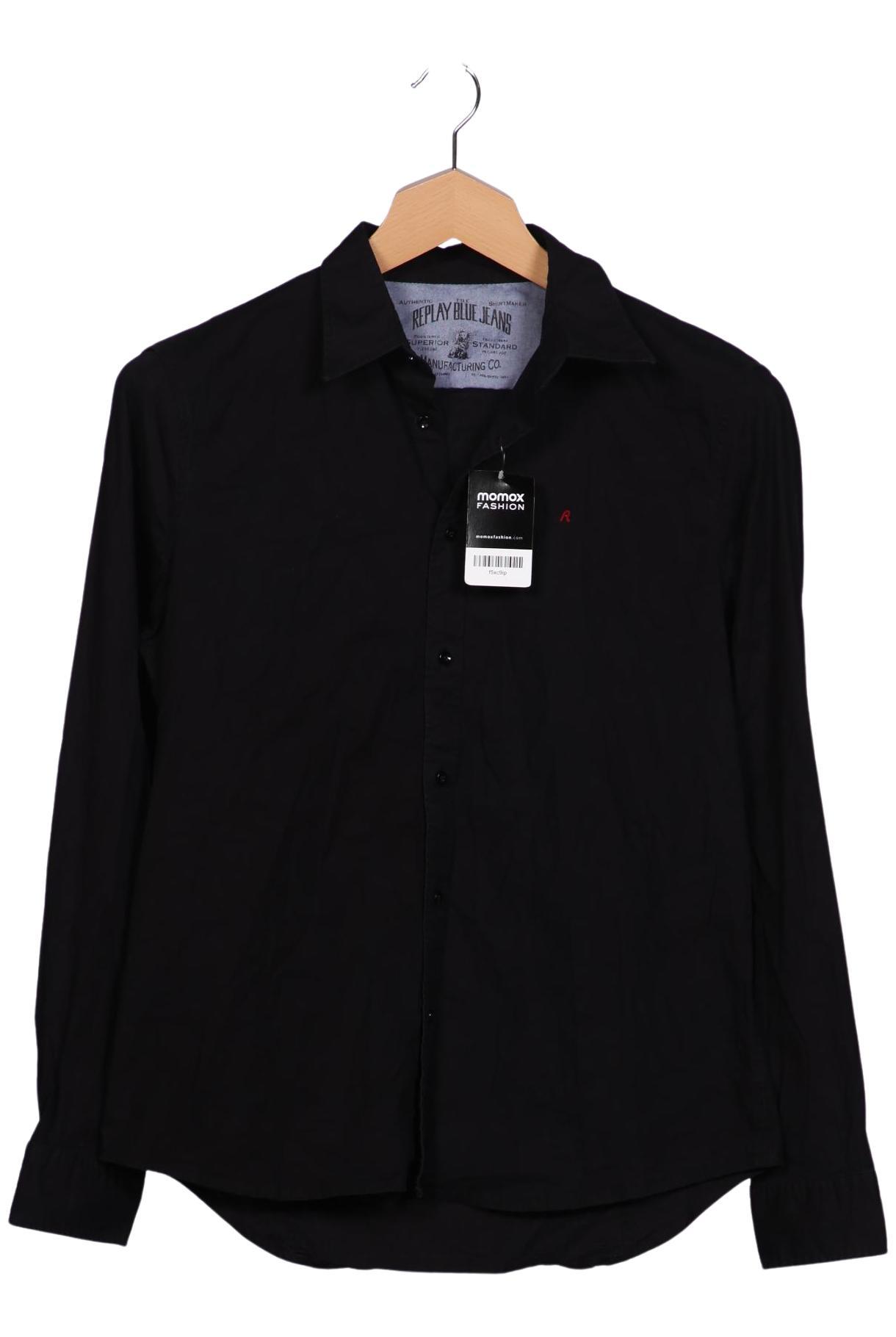 

Replay Herren Hemd, schwarz, Gr. 56