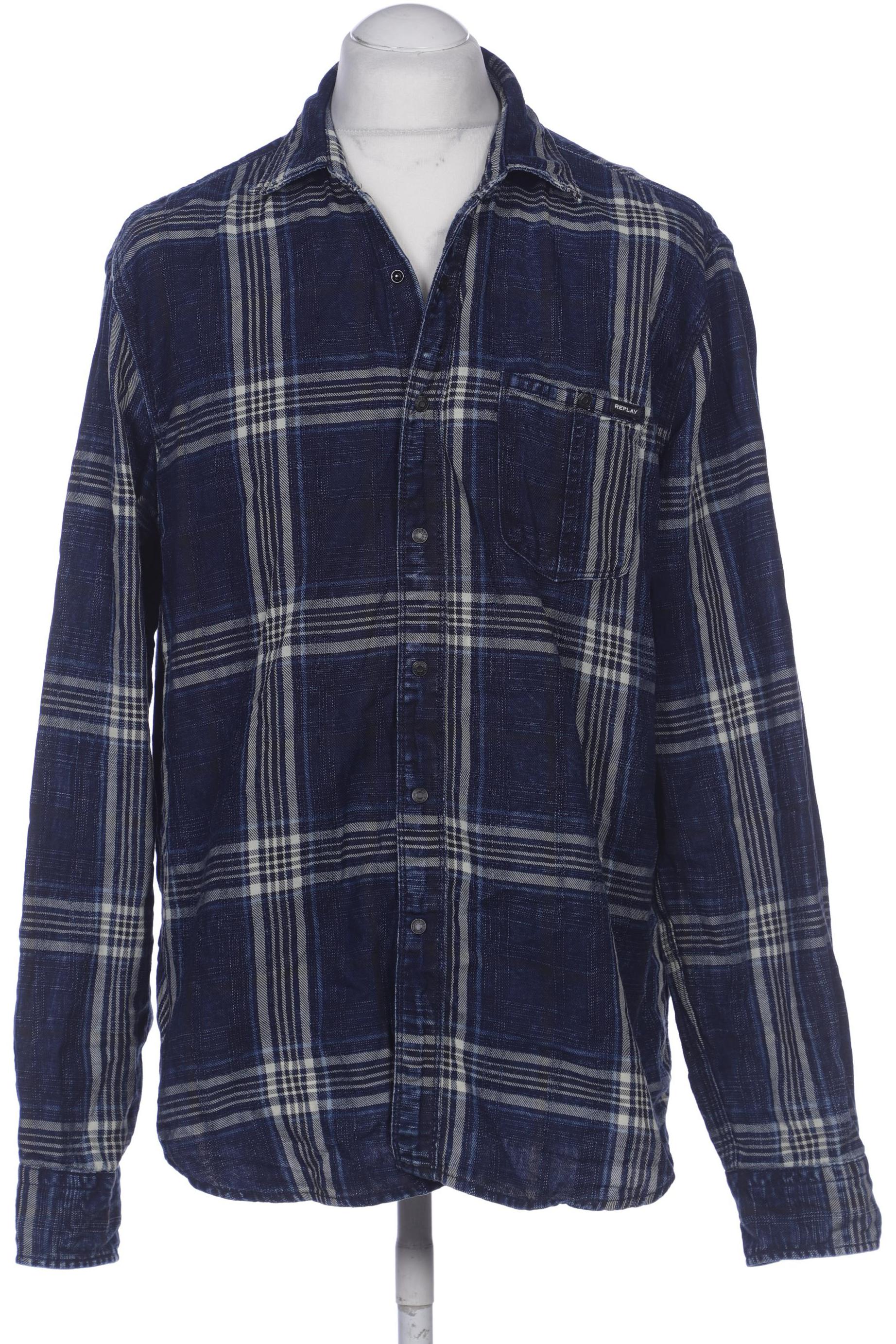 

Replay Herren Hemd, marineblau, Gr. 54