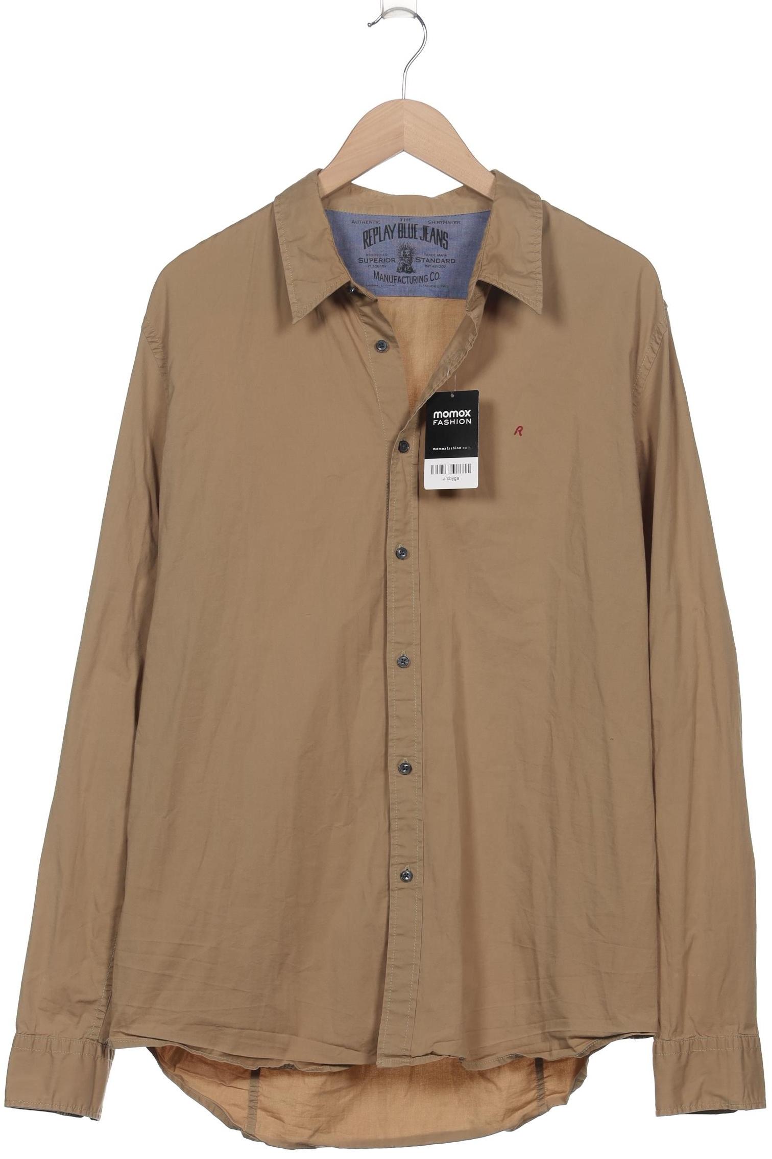 

Replay Herren Hemd, beige, Gr. 58