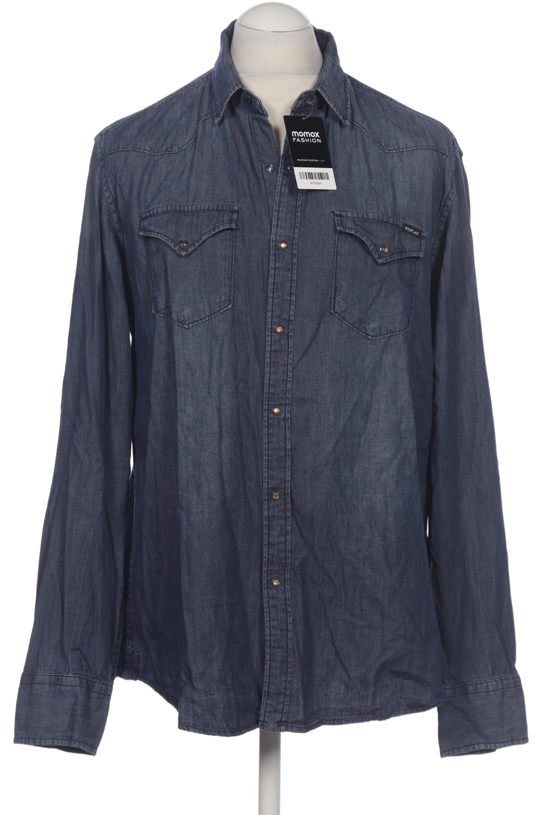 

Replay Herren Hemd, marineblau, Gr. 52
