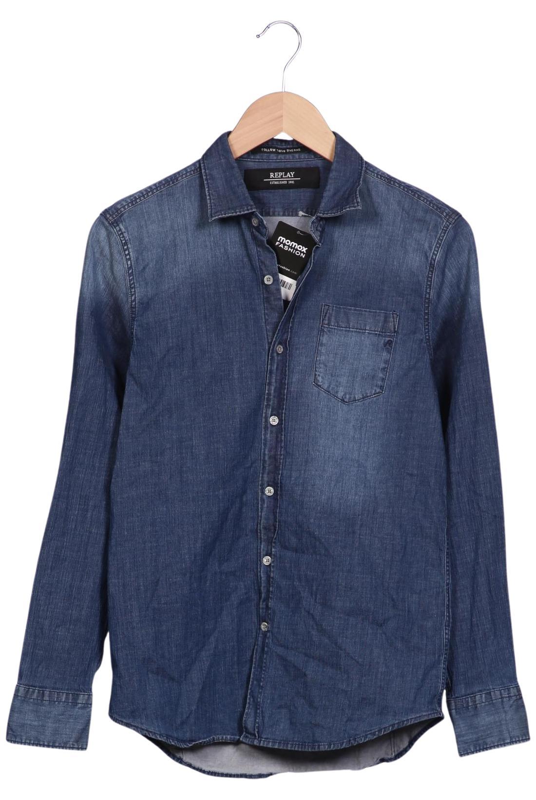 

Replay Herren Hemd, blau, Gr. 46