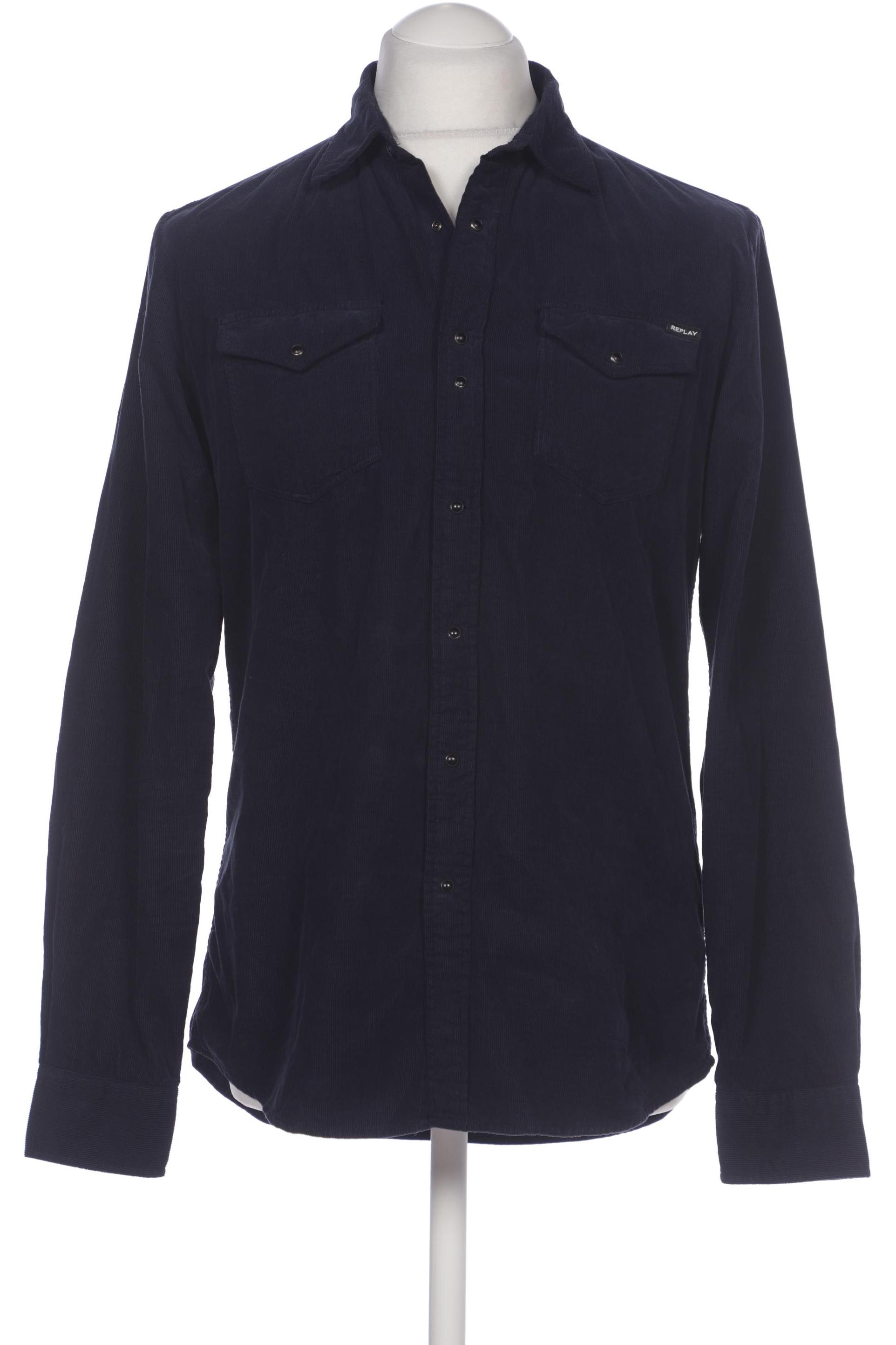 

Replay Herren Hemd, marineblau, Gr. 48