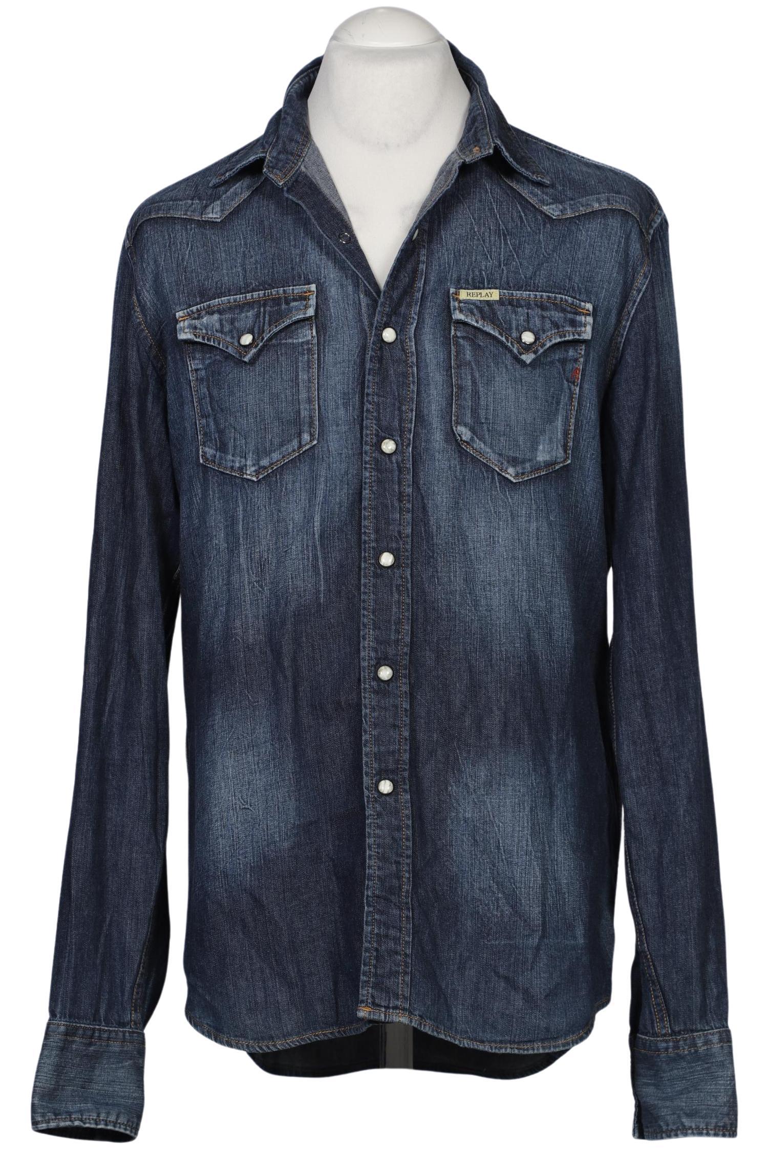 

Replay Herren Hemd, blau, Gr. 52