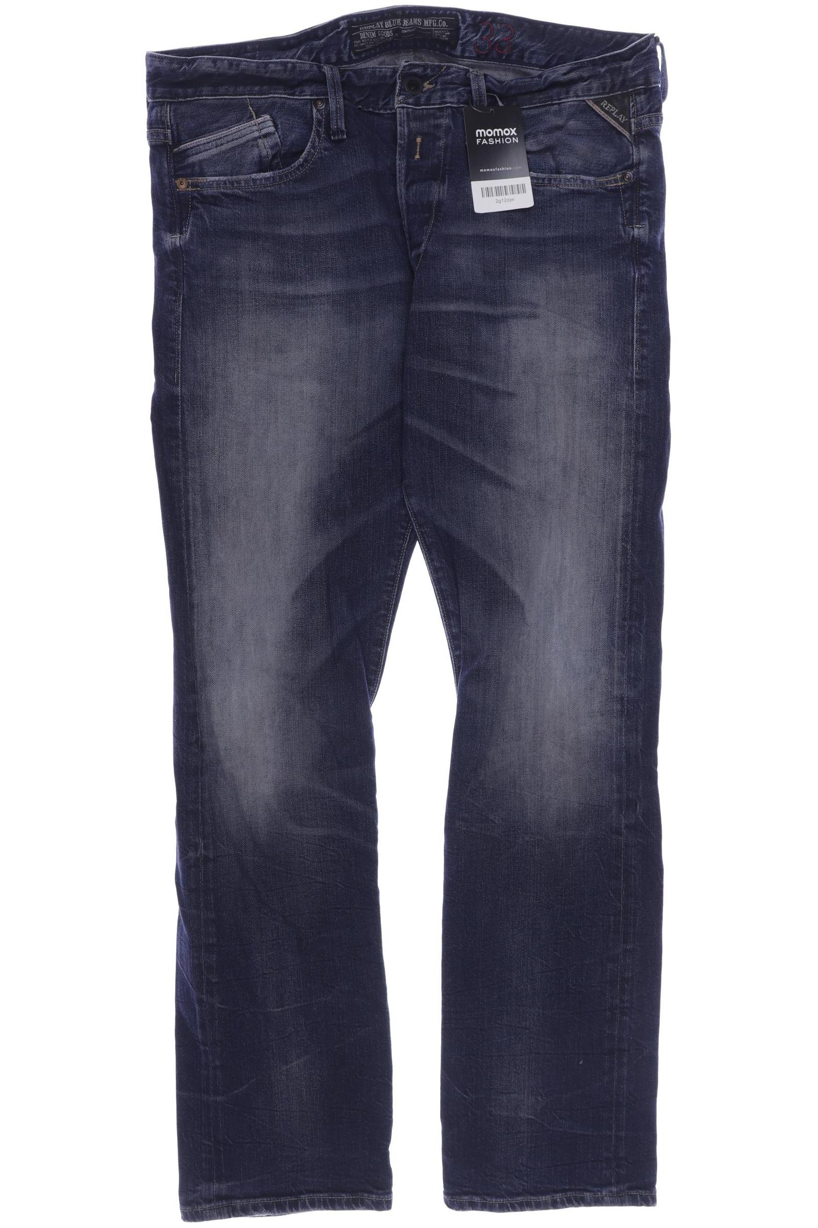 

Replay Herren Jeans, marineblau