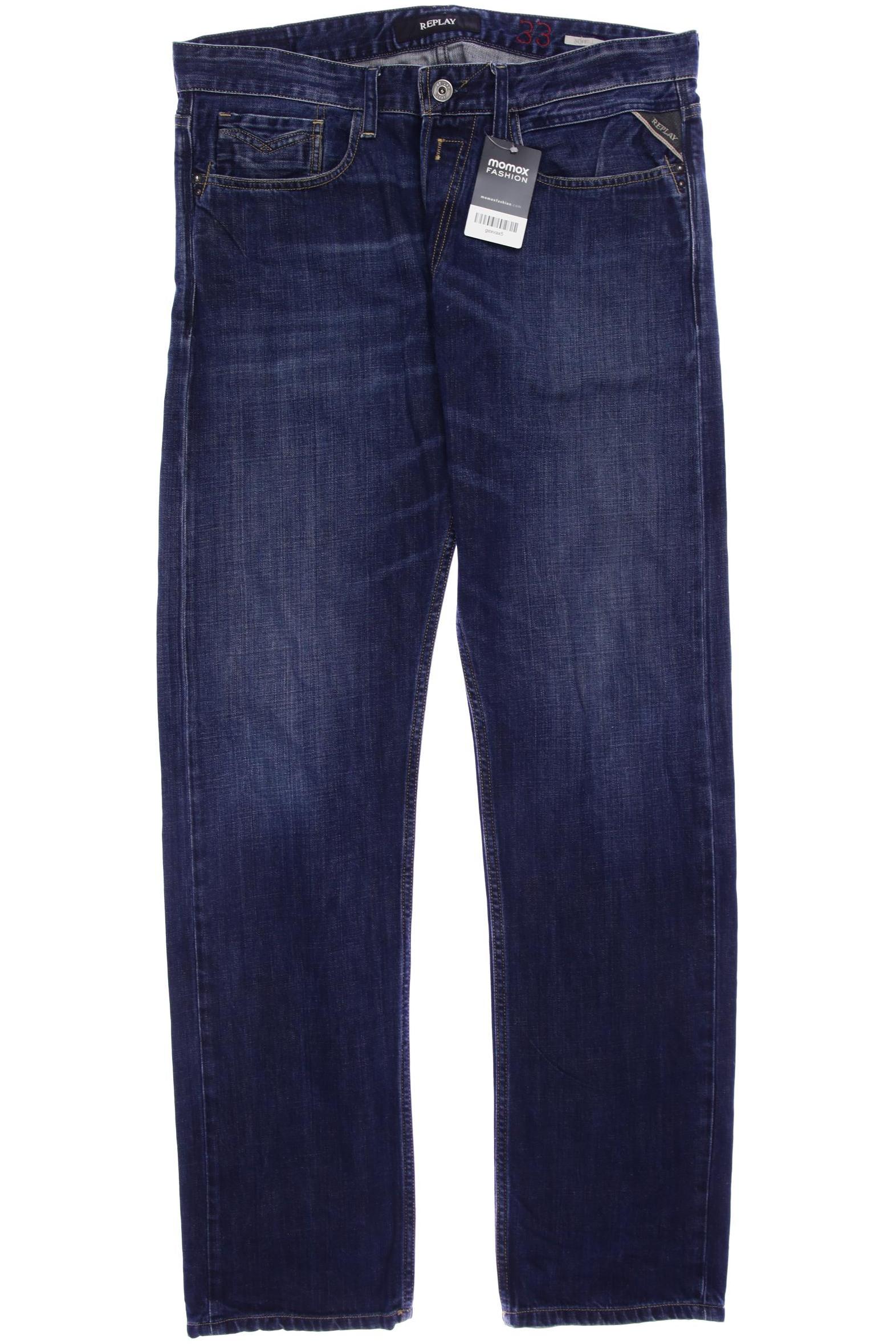 

Replay Herren Jeans, marineblau