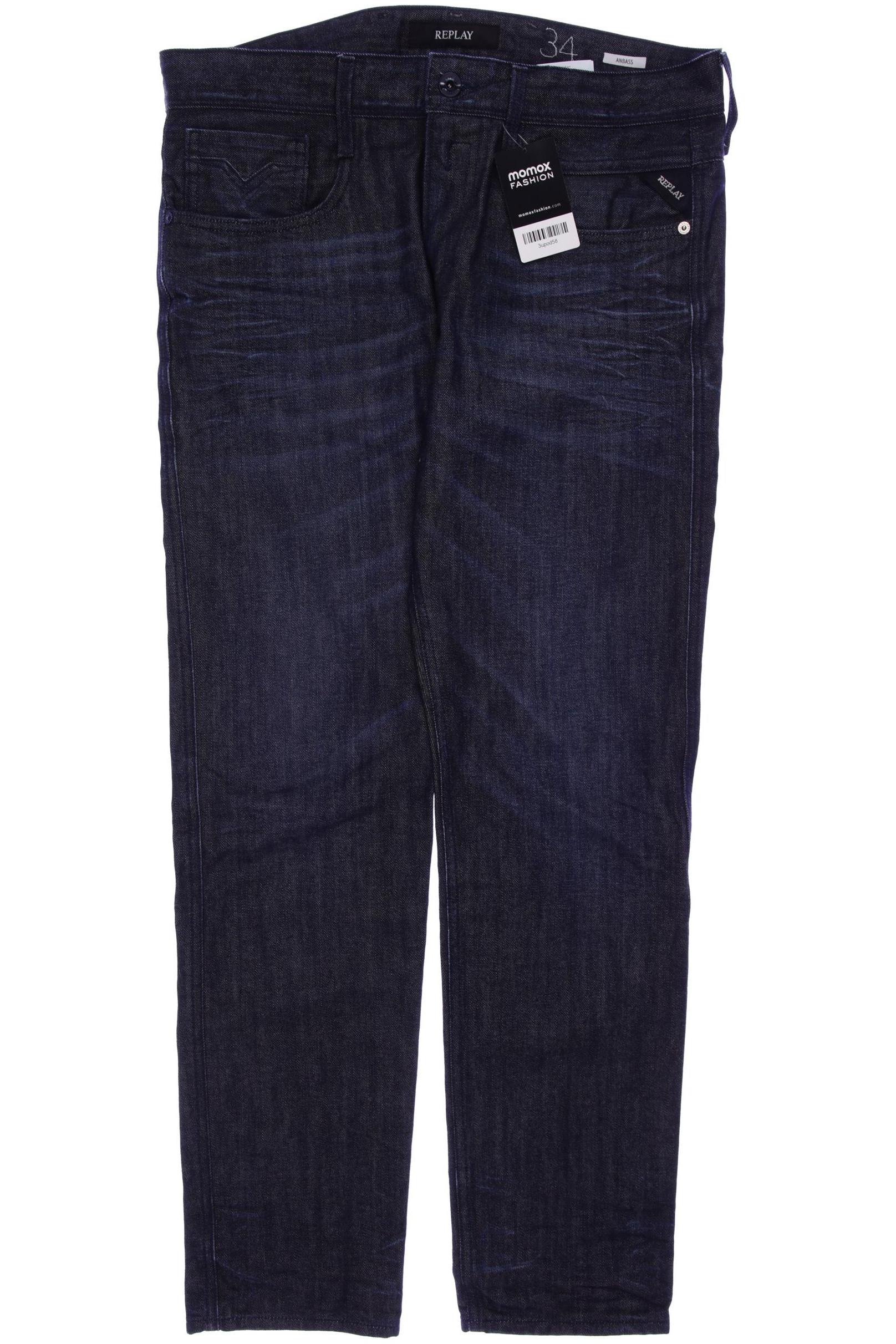 

Replay Herren Jeans, marineblau