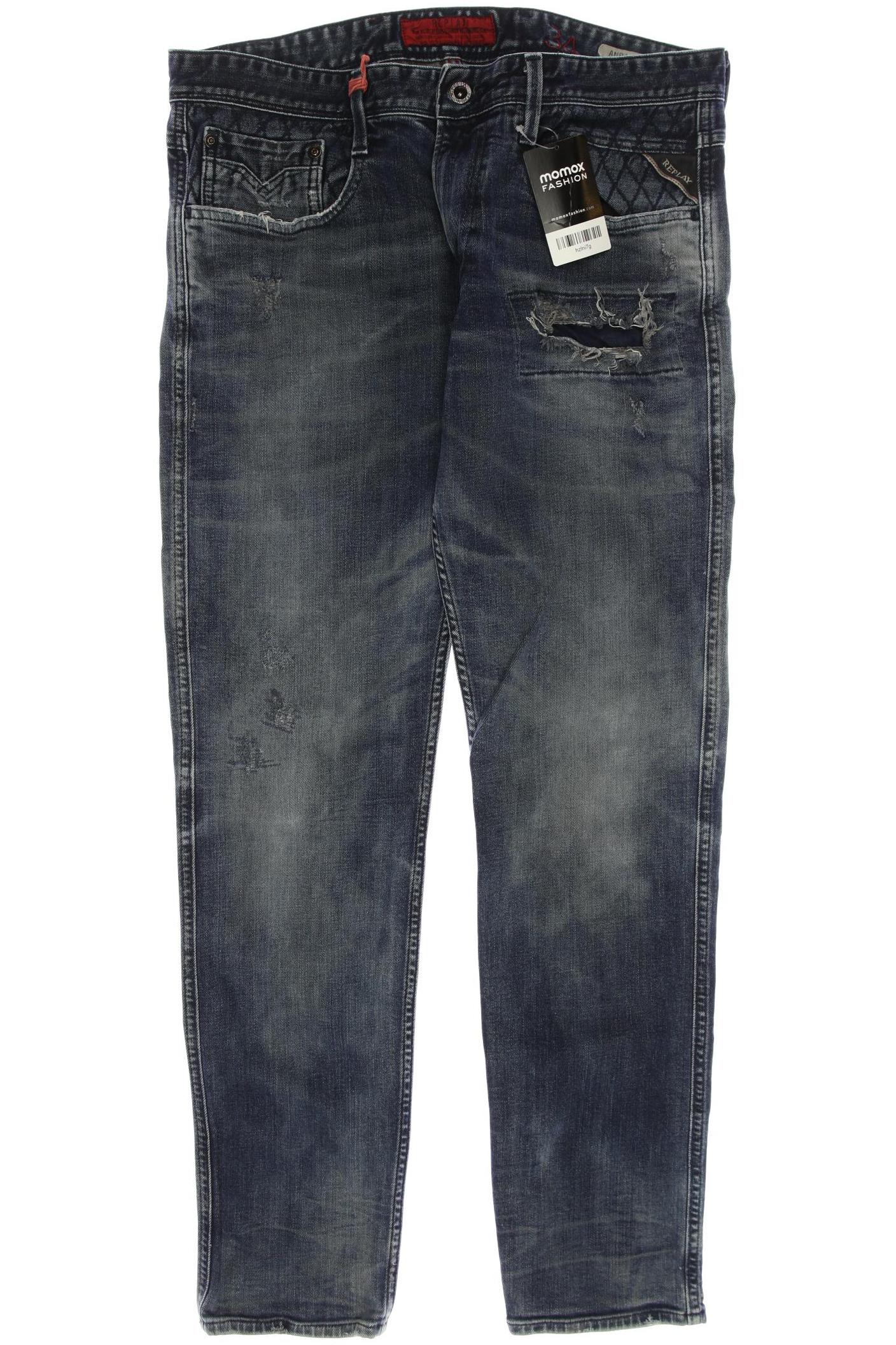 

Replay Herren Jeans, marineblau