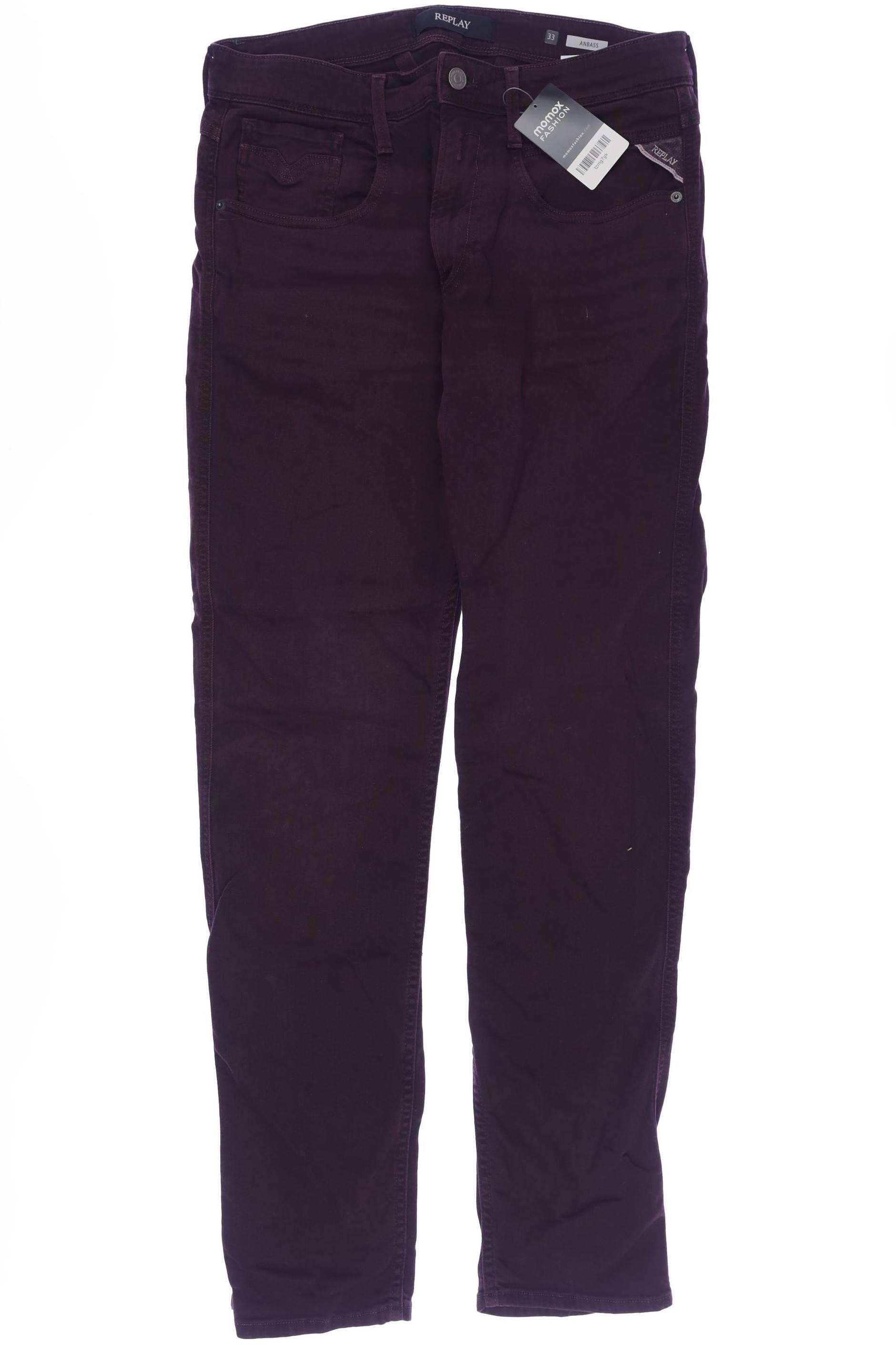 

Replay Herren Jeans, bordeaux, Gr. 33