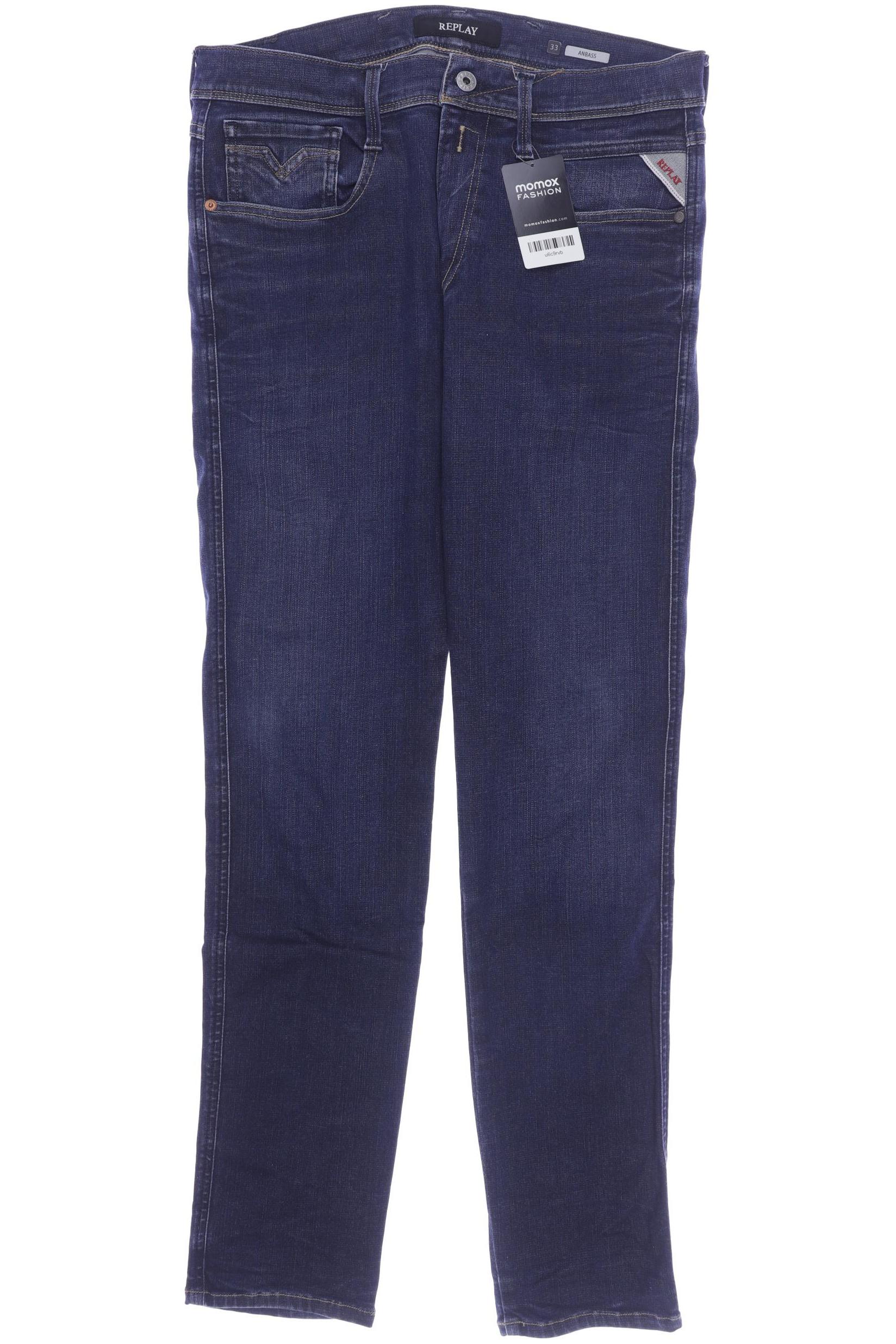 

Replay Herren Jeans, marineblau