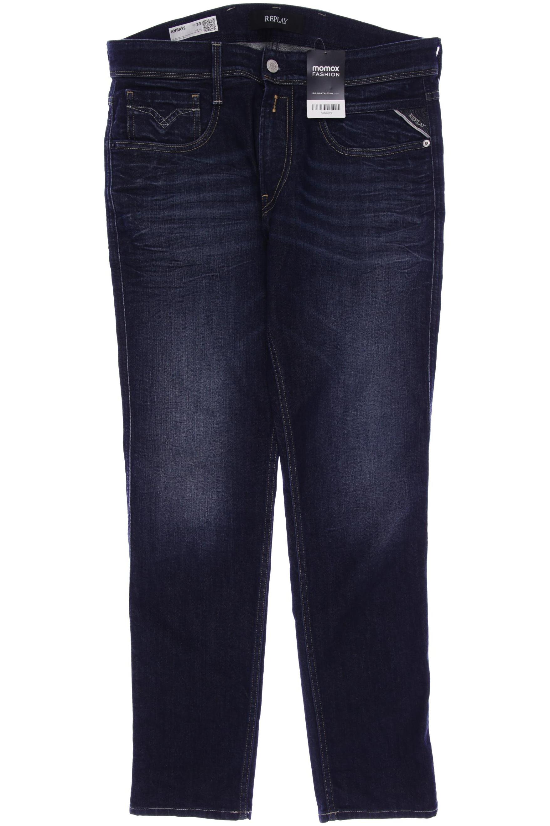 

Replay Herren Jeans, marineblau