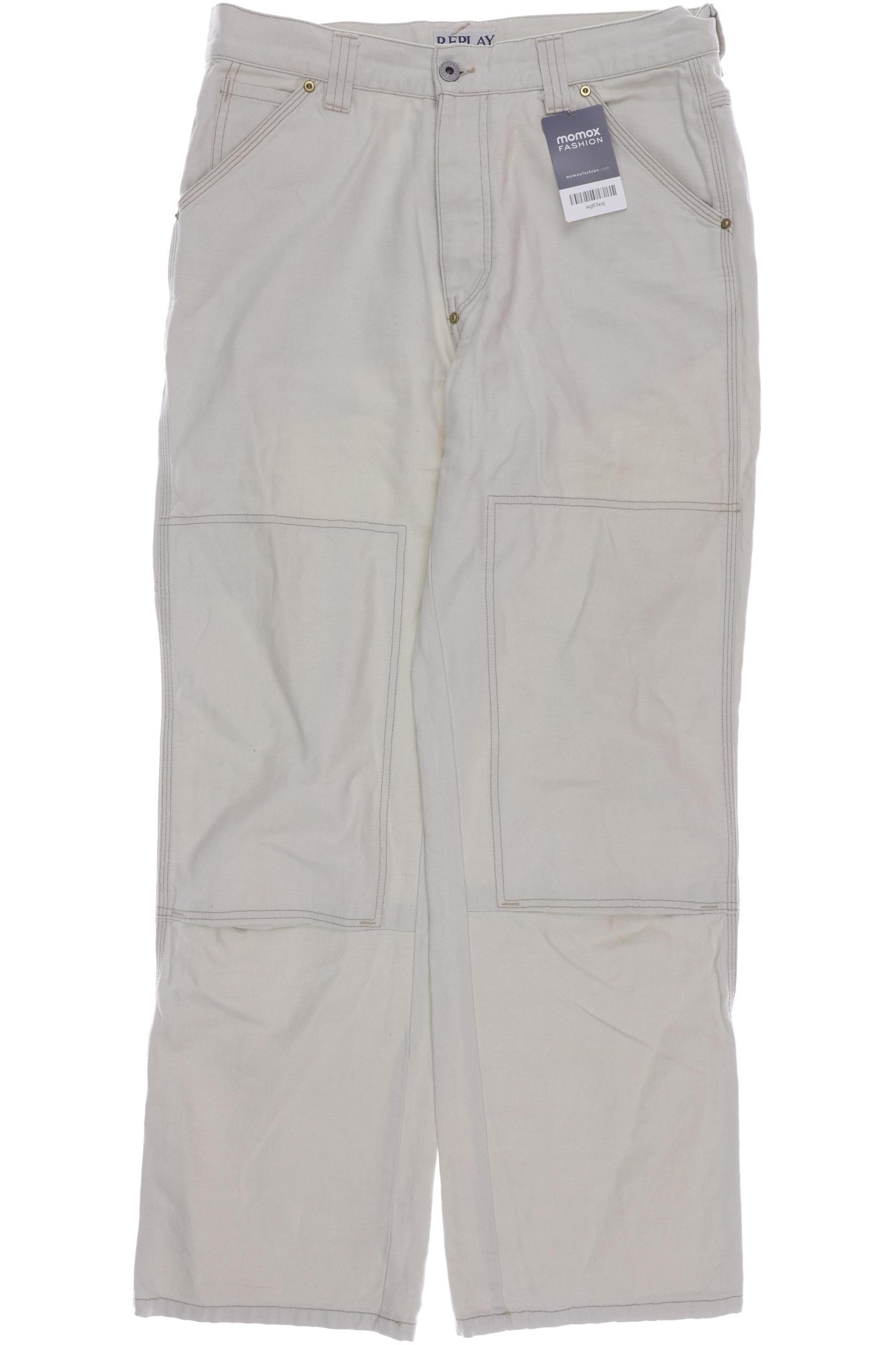 

Replay Herren Jeans, cremeweiß