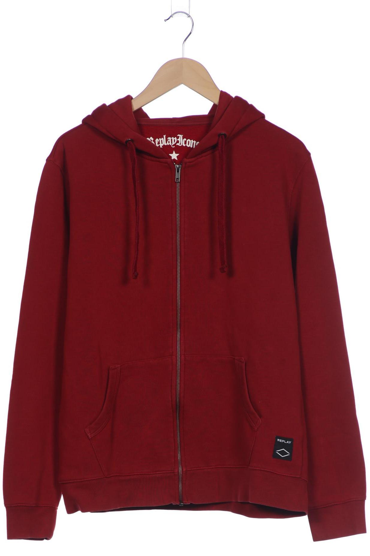 

Replay Herren Kapuzenpullover, bordeaux, Gr. 52