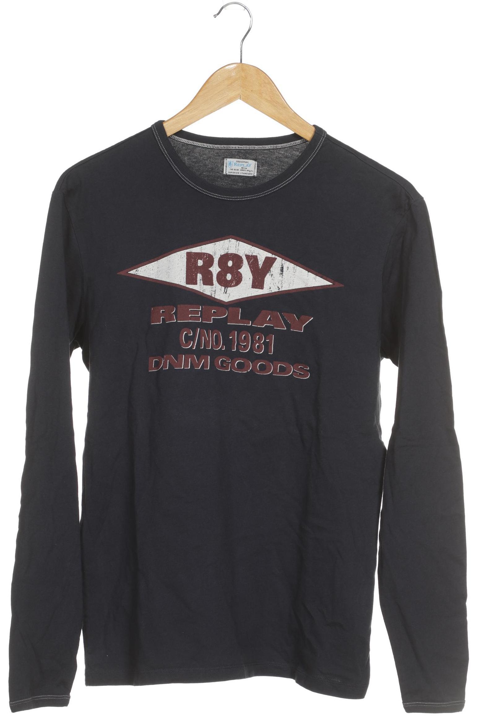 

Replay Herren Langarmshirt, blau, Gr.