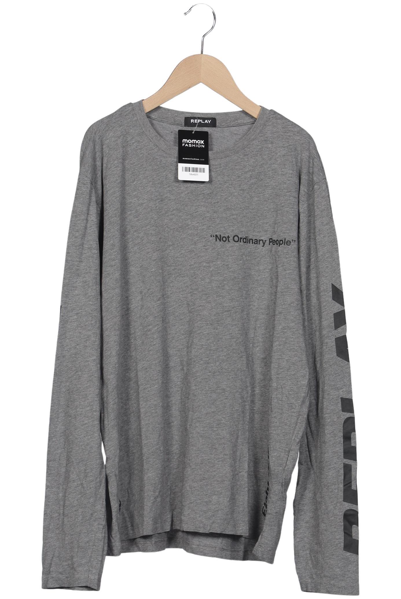 Thumbnail - Replay Herren Langarmshirt, grau, Gr. 54