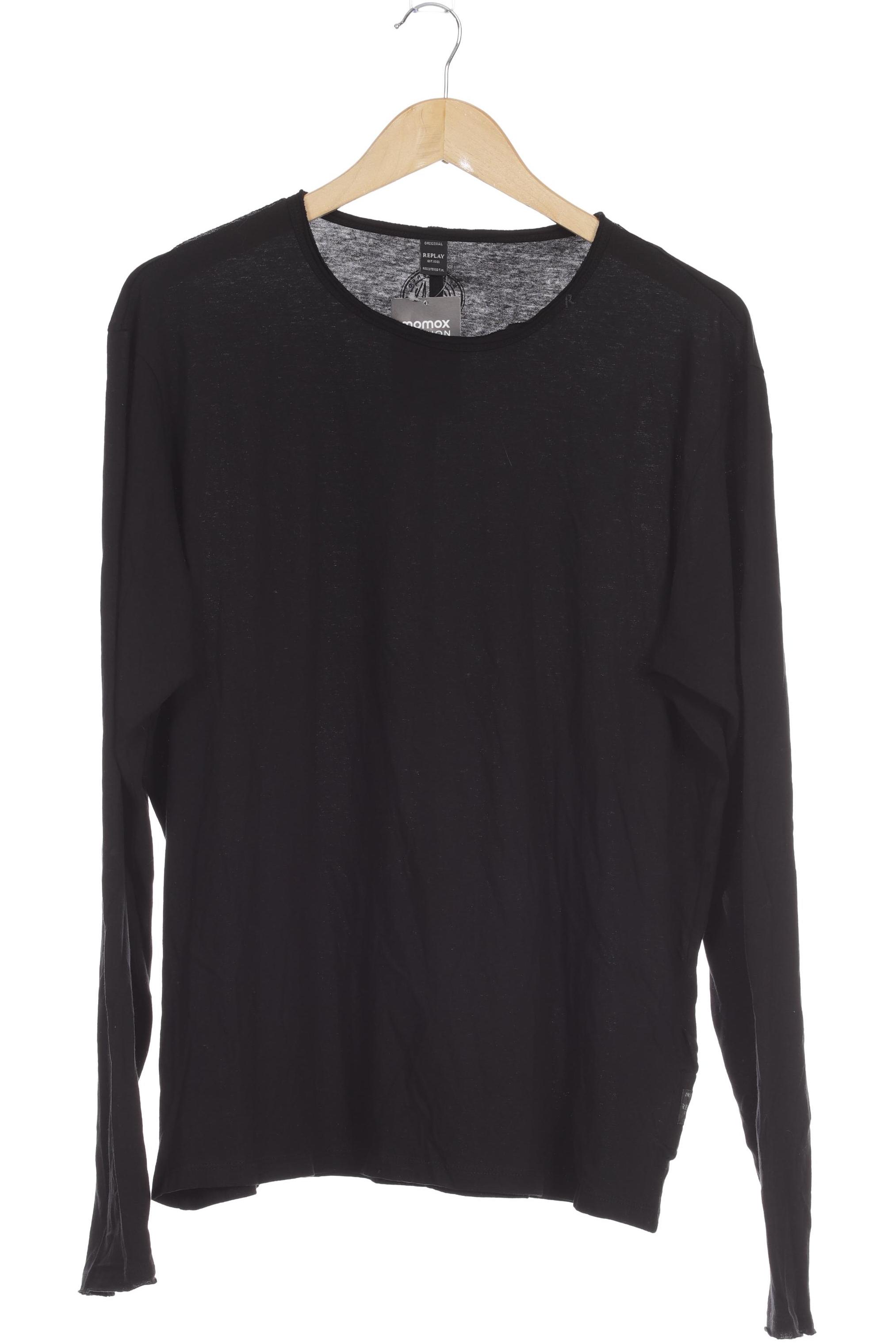 Thumbnail - Replay Herren Langarmshirt, schwarz, Gr.