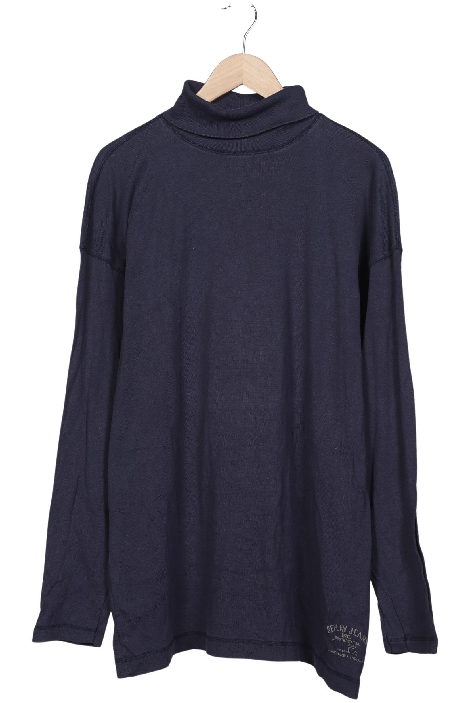 

Replay Herren Langarmshirt, marineblau, Gr. 54