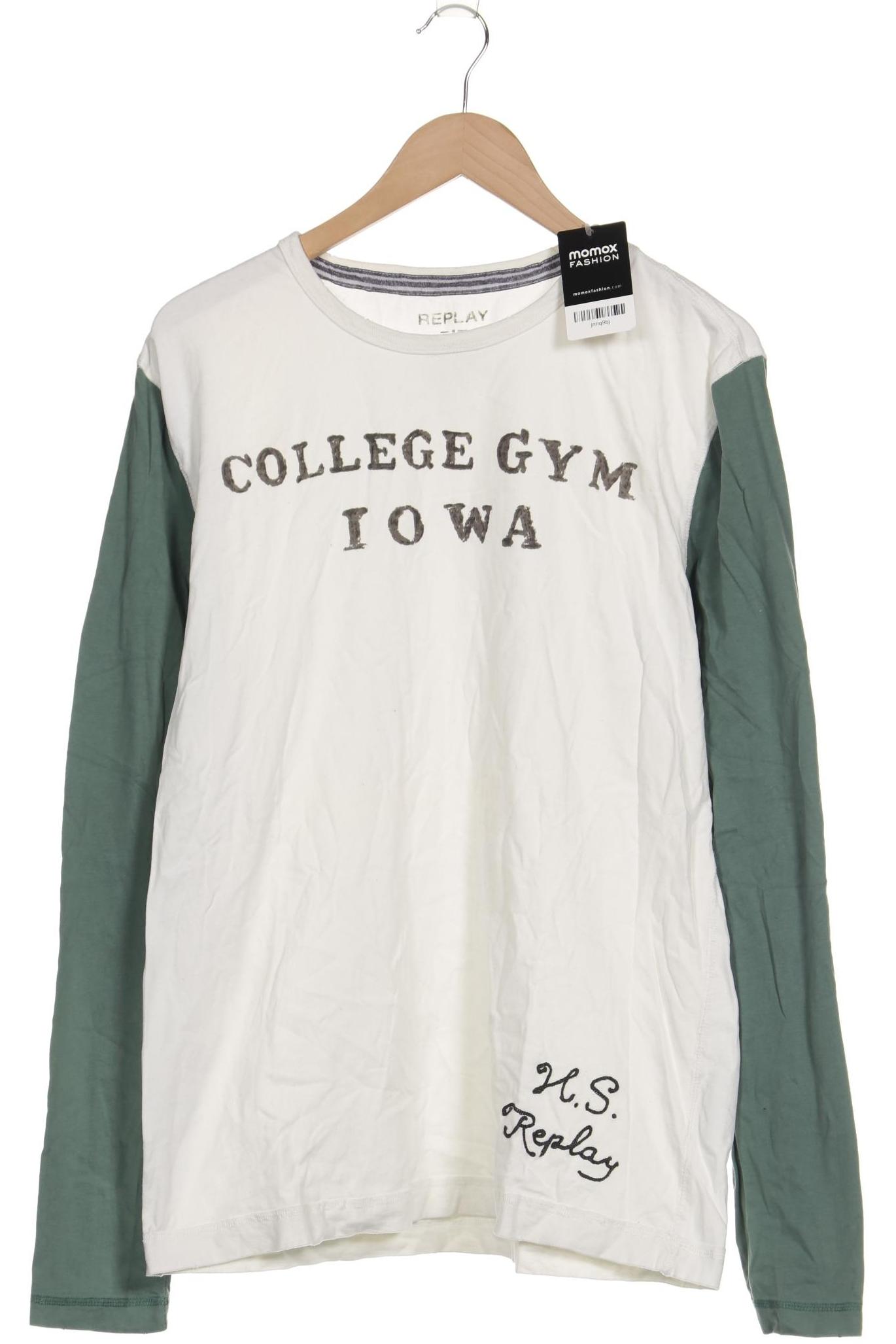 

Replay Herren Langarmshirt, weiß, Gr. 54