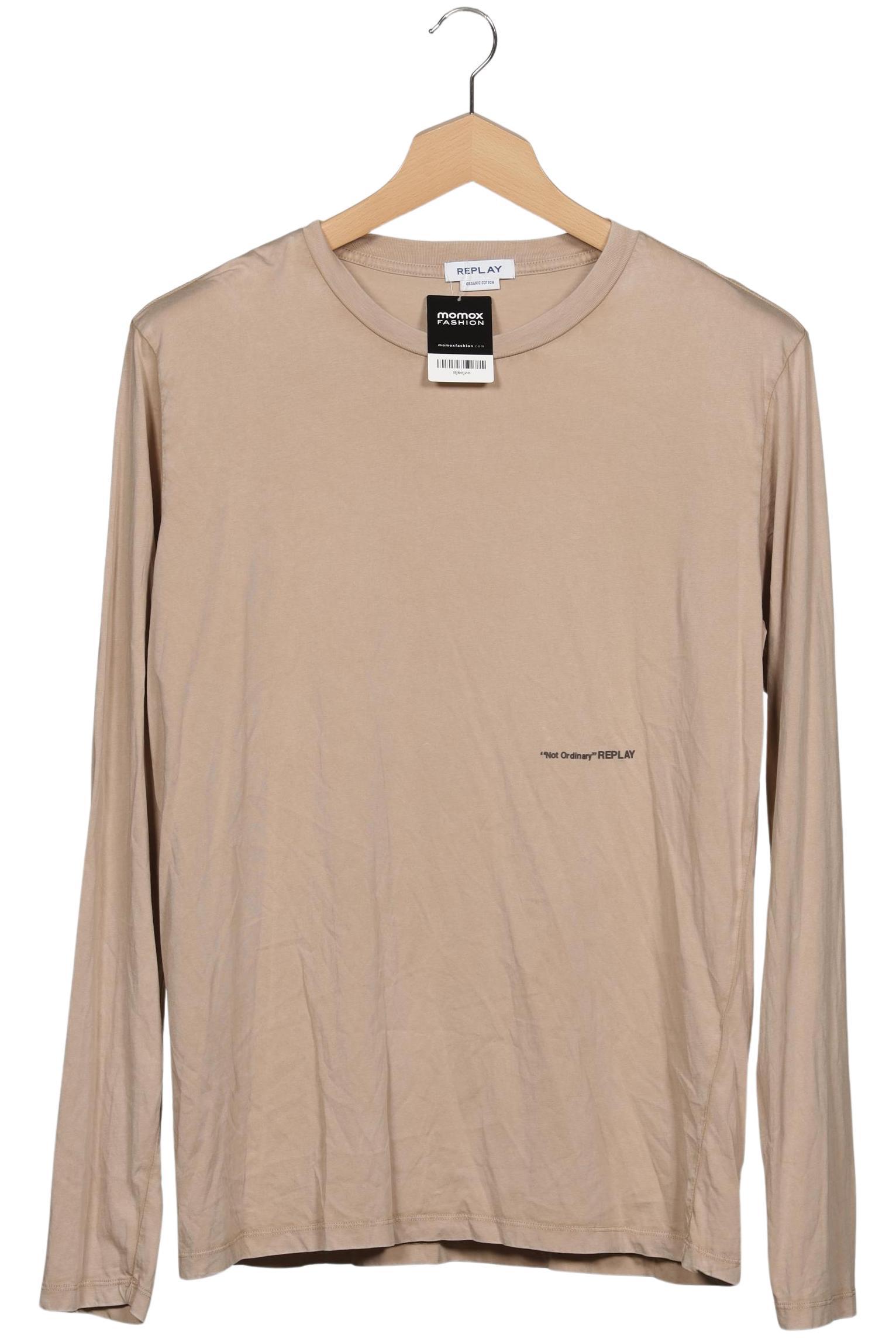 

Replay Herren Langarmshirt, beige, Gr. 56