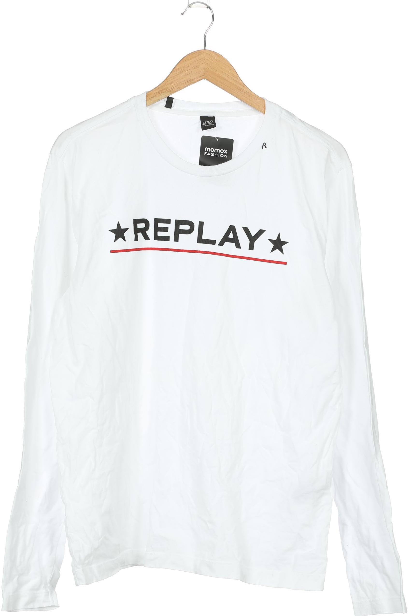 Thumbnail - Replay Herren Langarmshirt, weiß, Gr.
