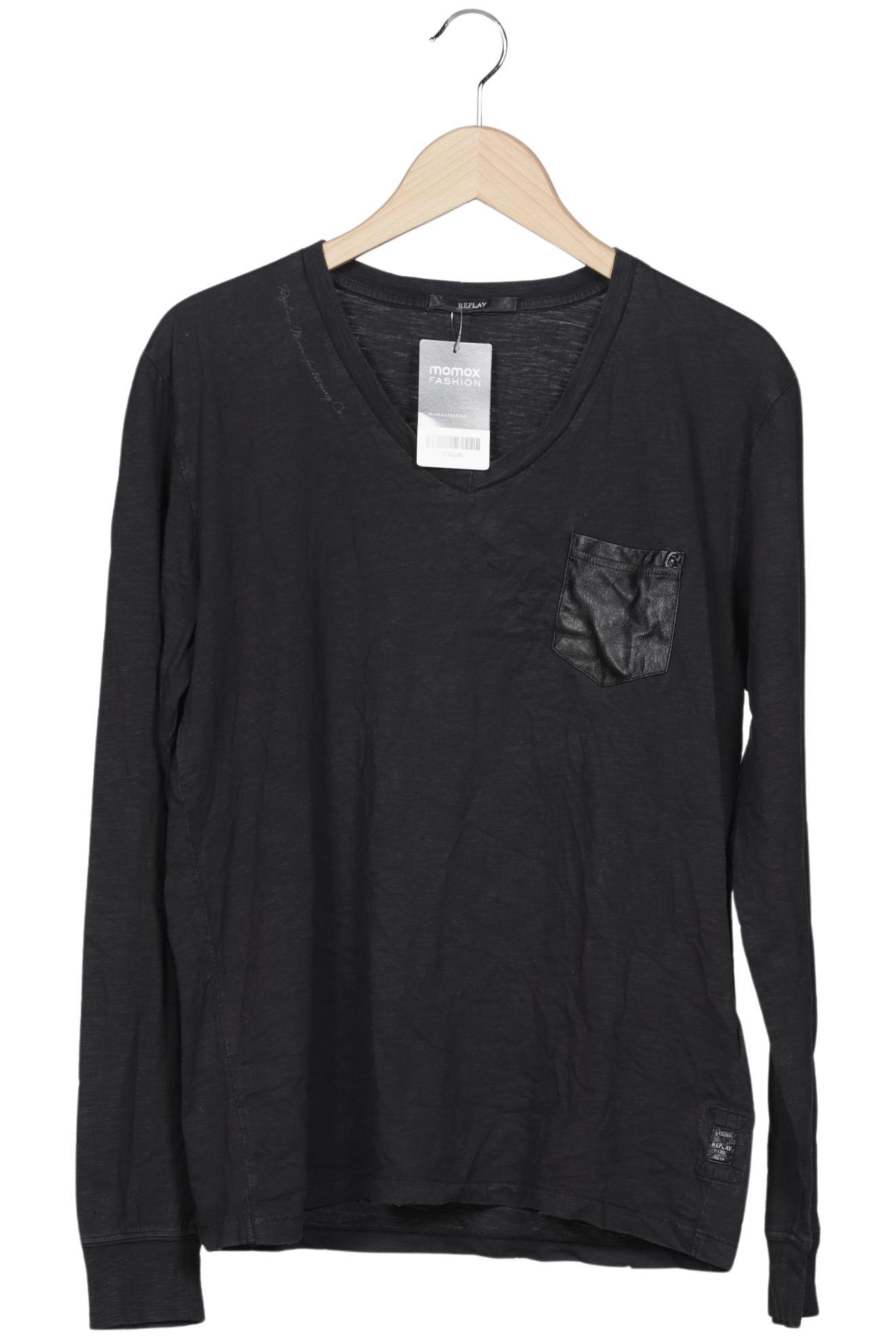 Thumbnail - Replay Herren Langarmshirt, schwarz, Gr. 48