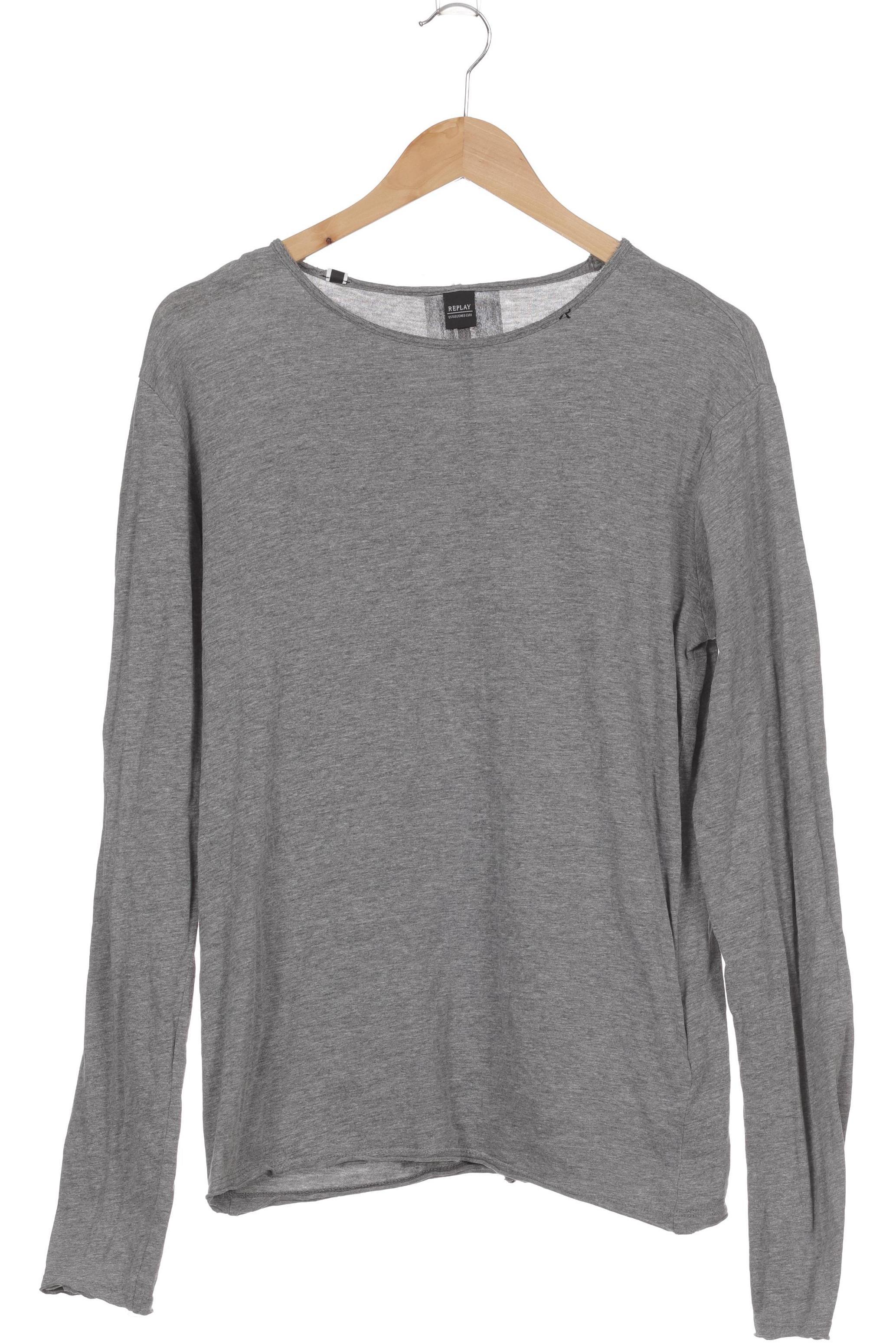 

Replay Herren Langarmshirt, grau, Gr.