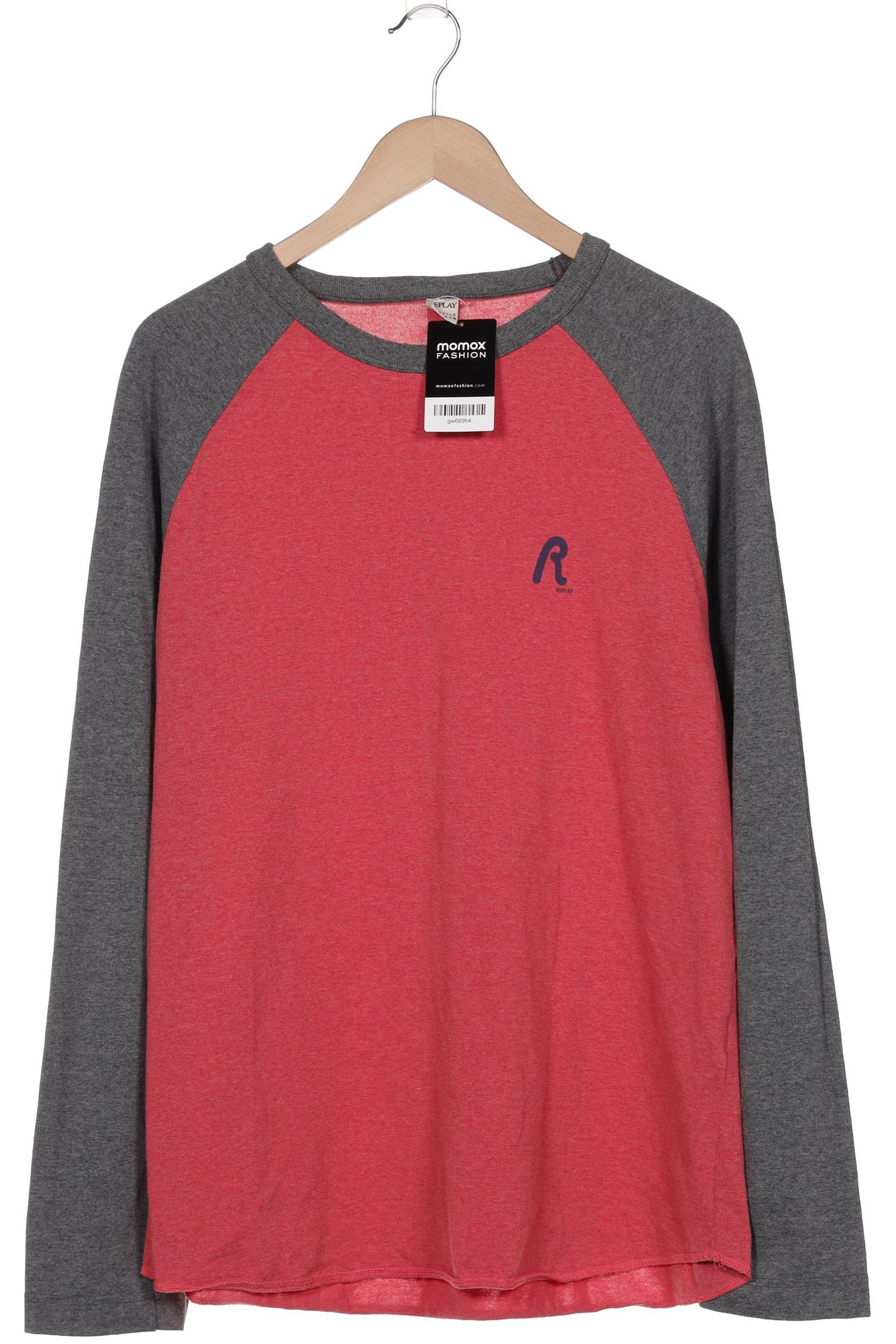 

Replay Herren Langarmshirt, pink, Gr. 56