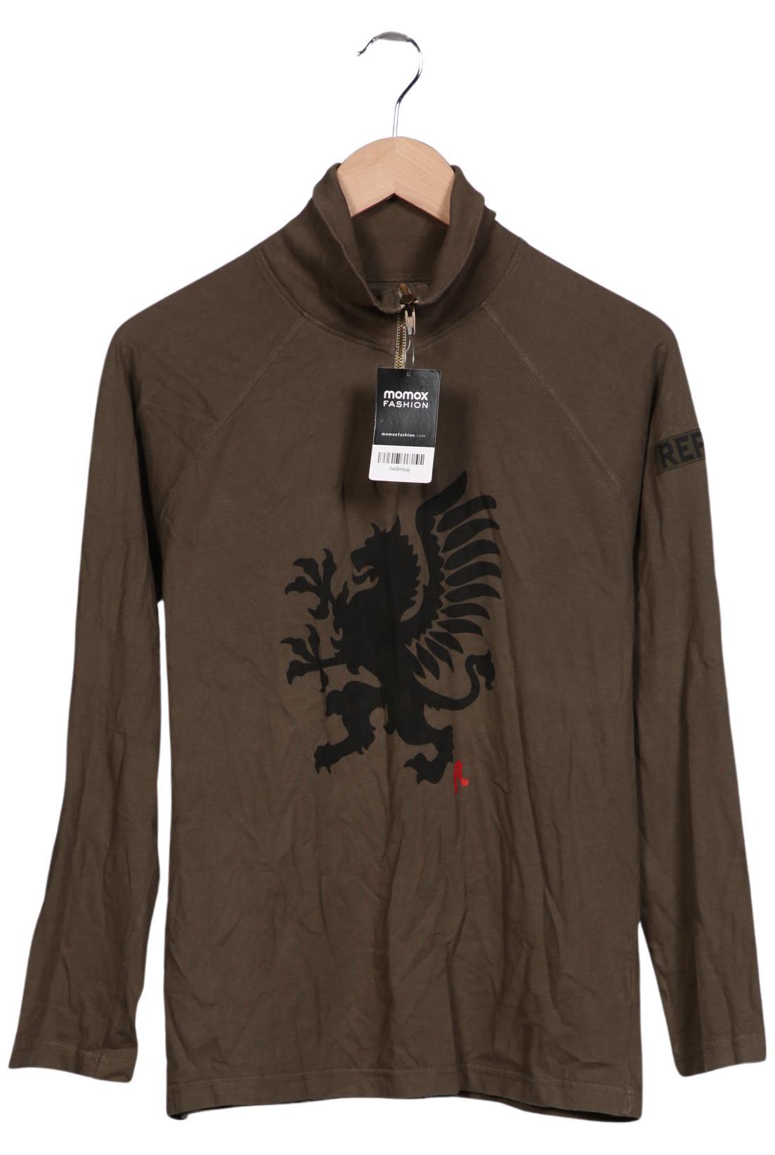 

Replay Herren Langarmshirt, grün, Gr. 52