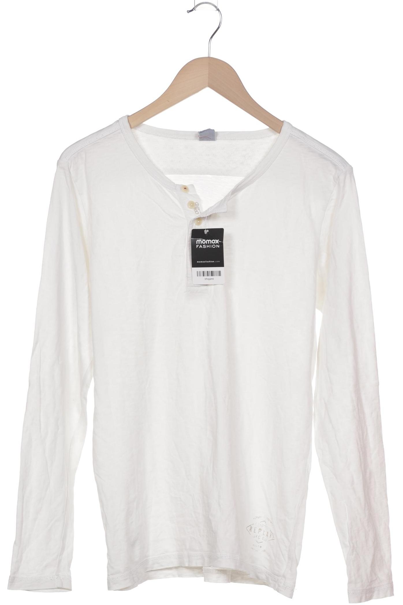 

Replay Herren Langarmshirt, weiß, Gr. 46