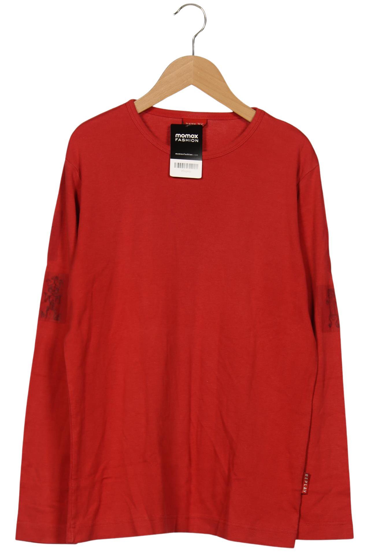 

Replay Herren Langarmshirt, rot, Gr. 52