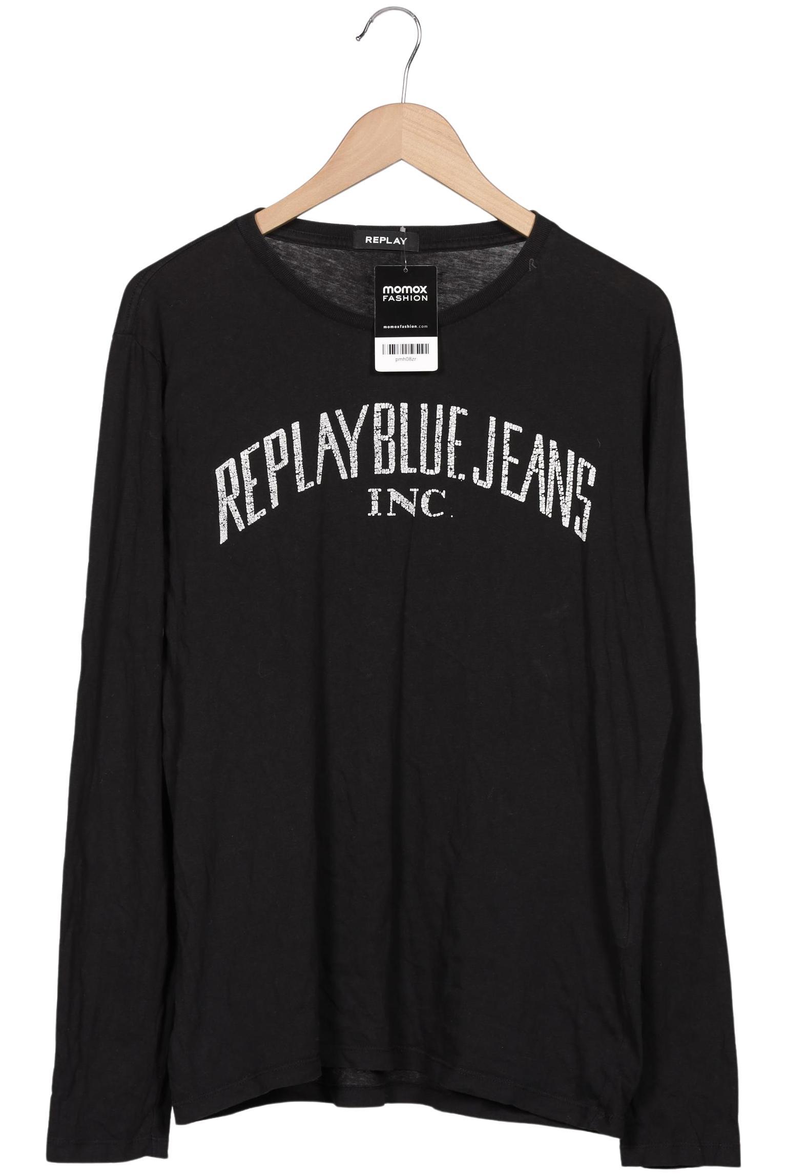 

Replay Herren Langarmshirt, schwarz, Gr. 52
