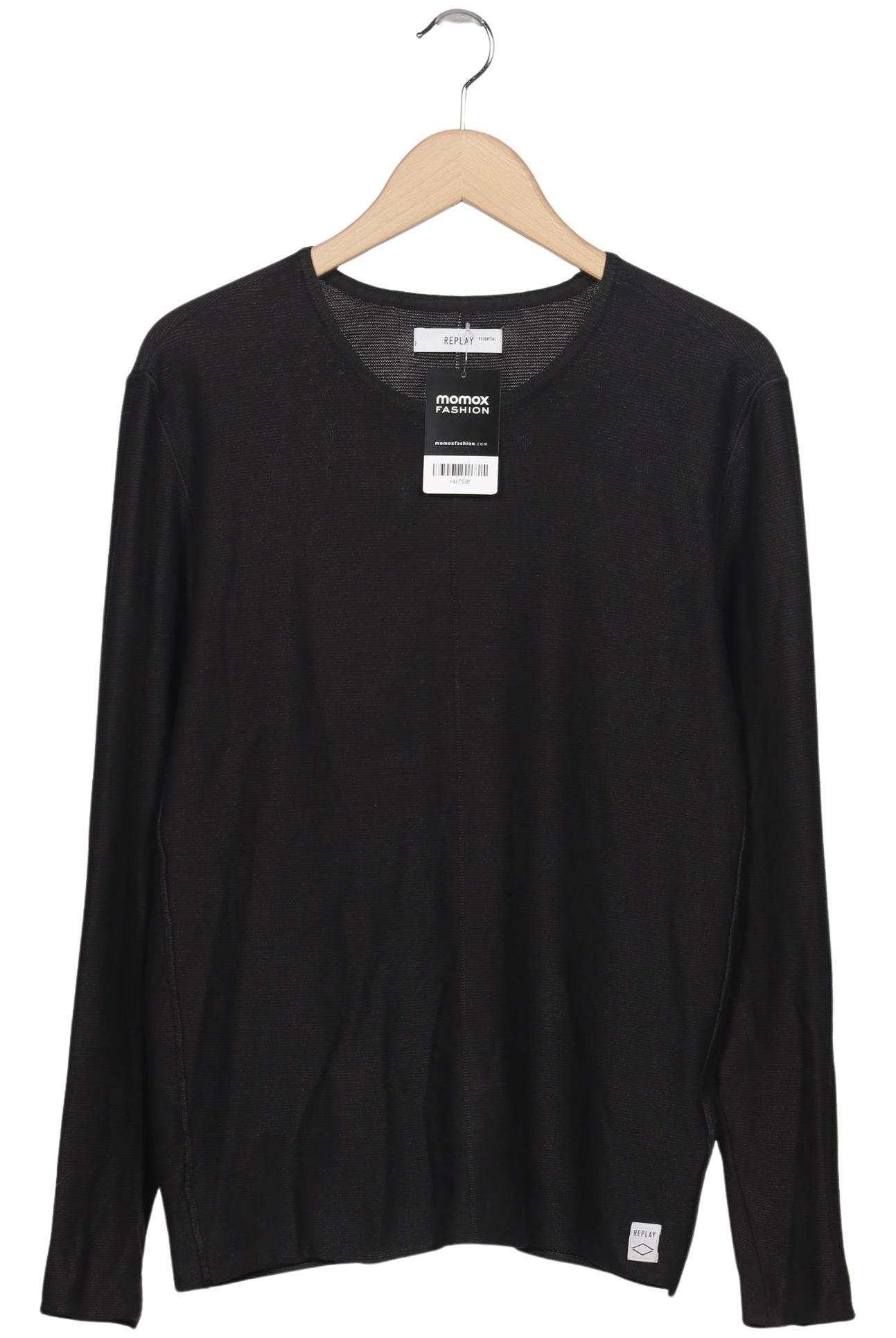 Thumbnail - Replay Herren Langarmshirt, schwarz, Gr. 48