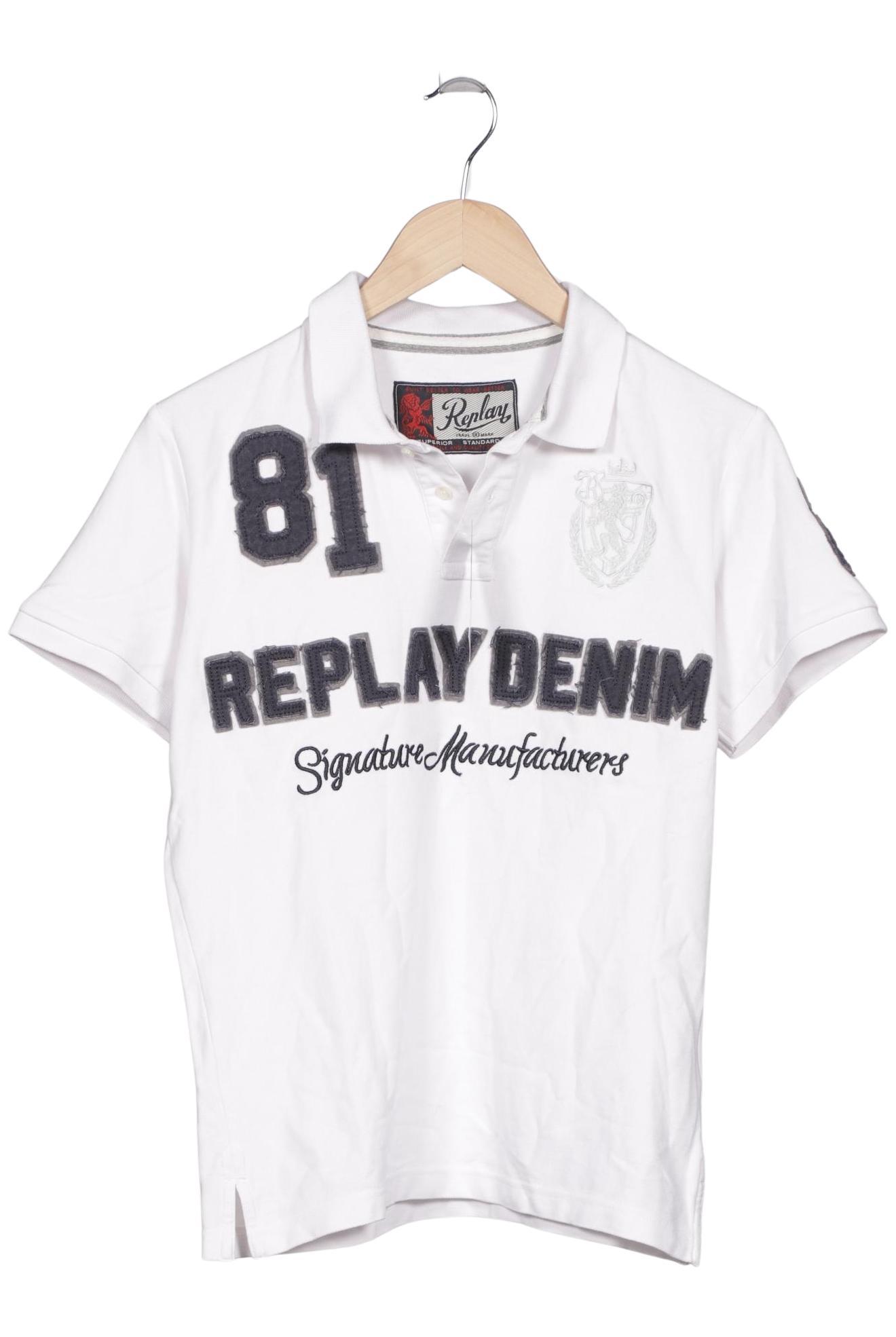 

Replay Herren Poloshirt, weiß, Gr. 46