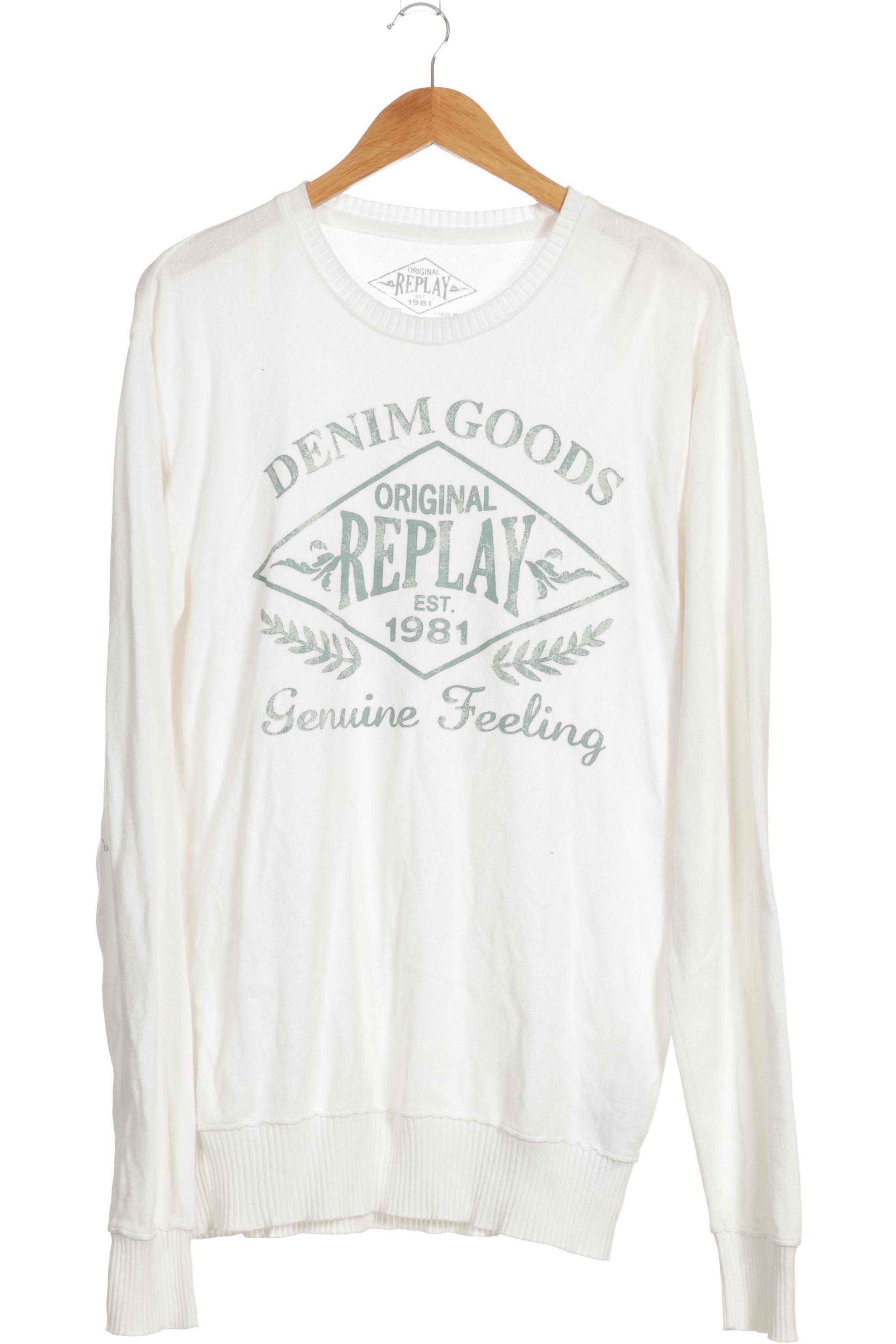 Thumbnail - Replay Herren Pullover, weiß, Gr.