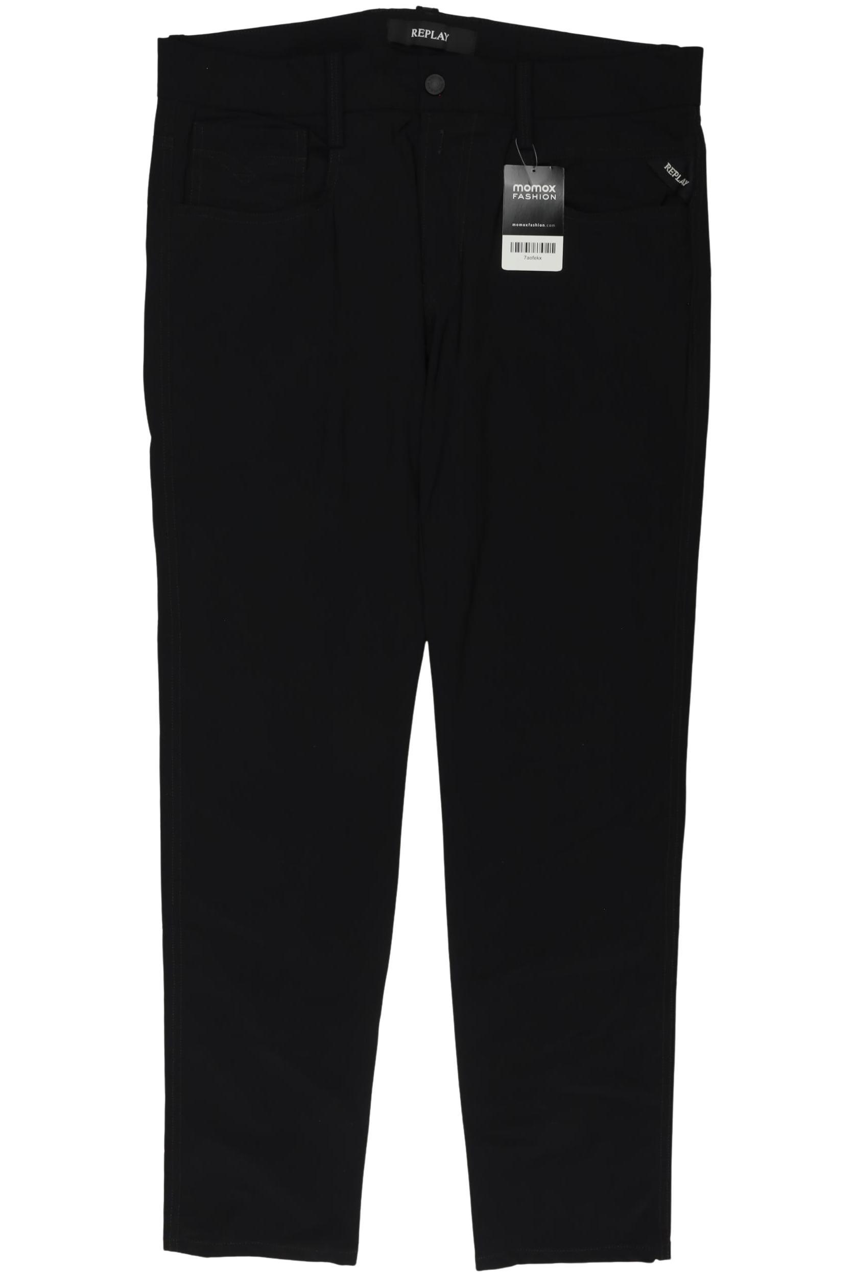 

Replay Herren Stoffhose, schwarz, Gr. 34