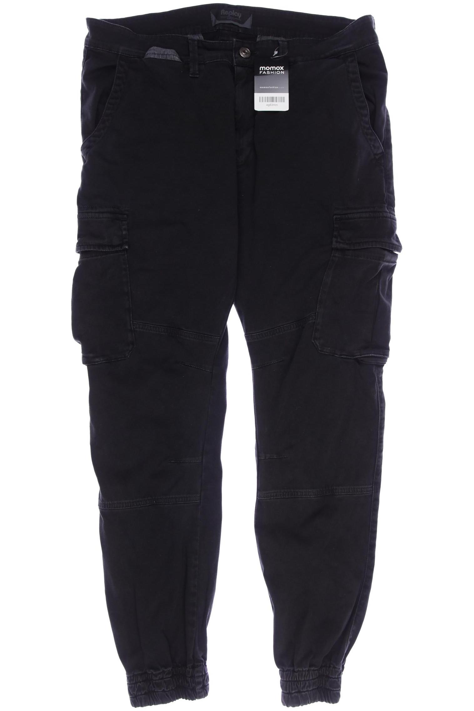 

Replay Herren Stoffhose, schwarz, Gr. 33