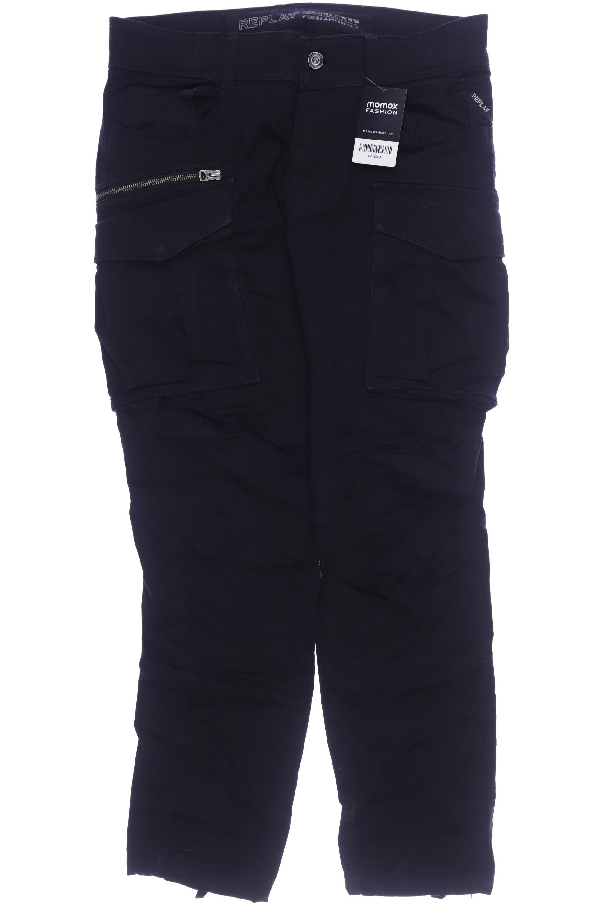 

Replay Herren Stoffhose, schwarz, Gr. 50