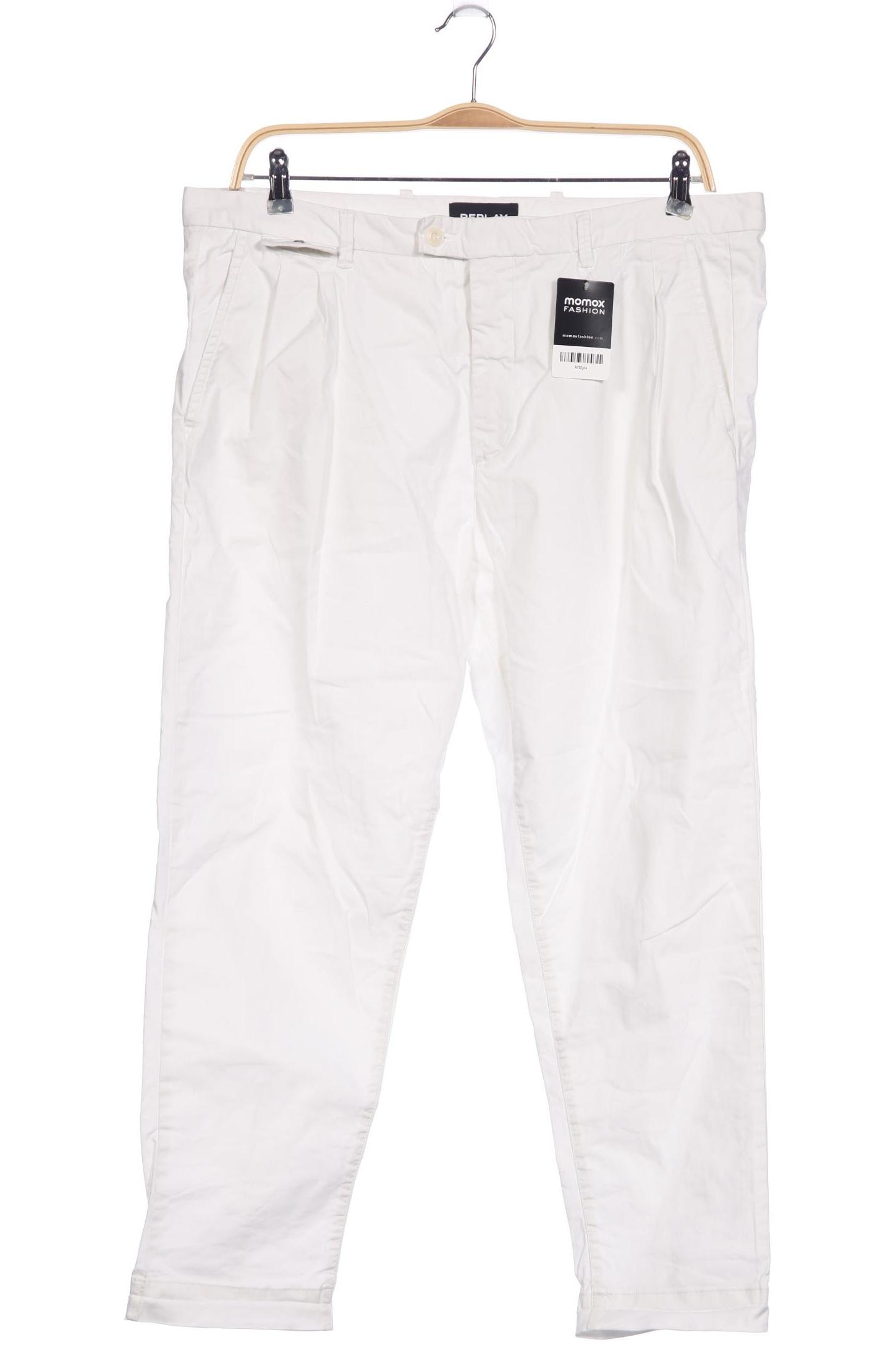 

Replay Herren Stoffhose, weiß, Gr. 40