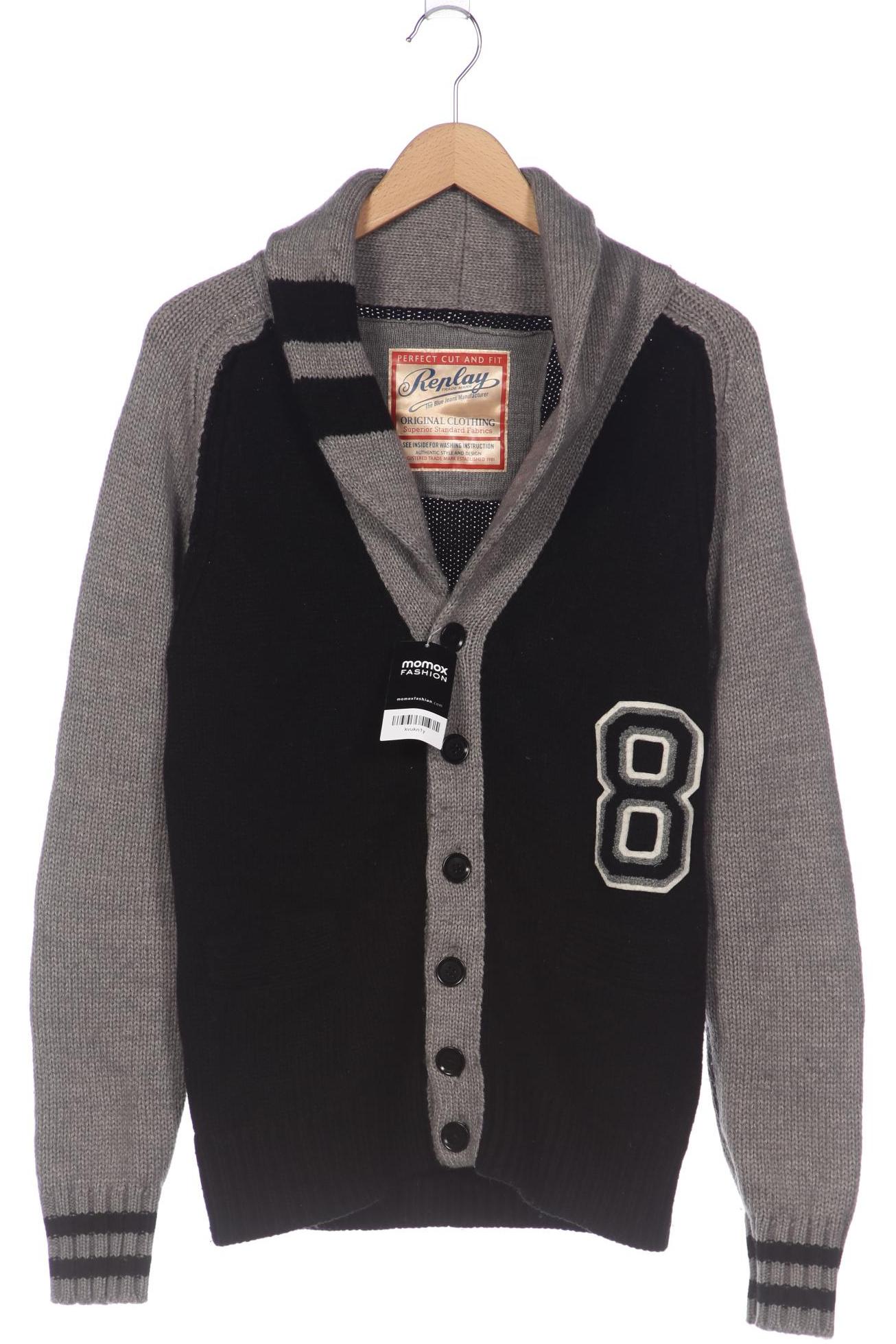 

Replay Herren Strickjacke, schwarz, Gr. 52