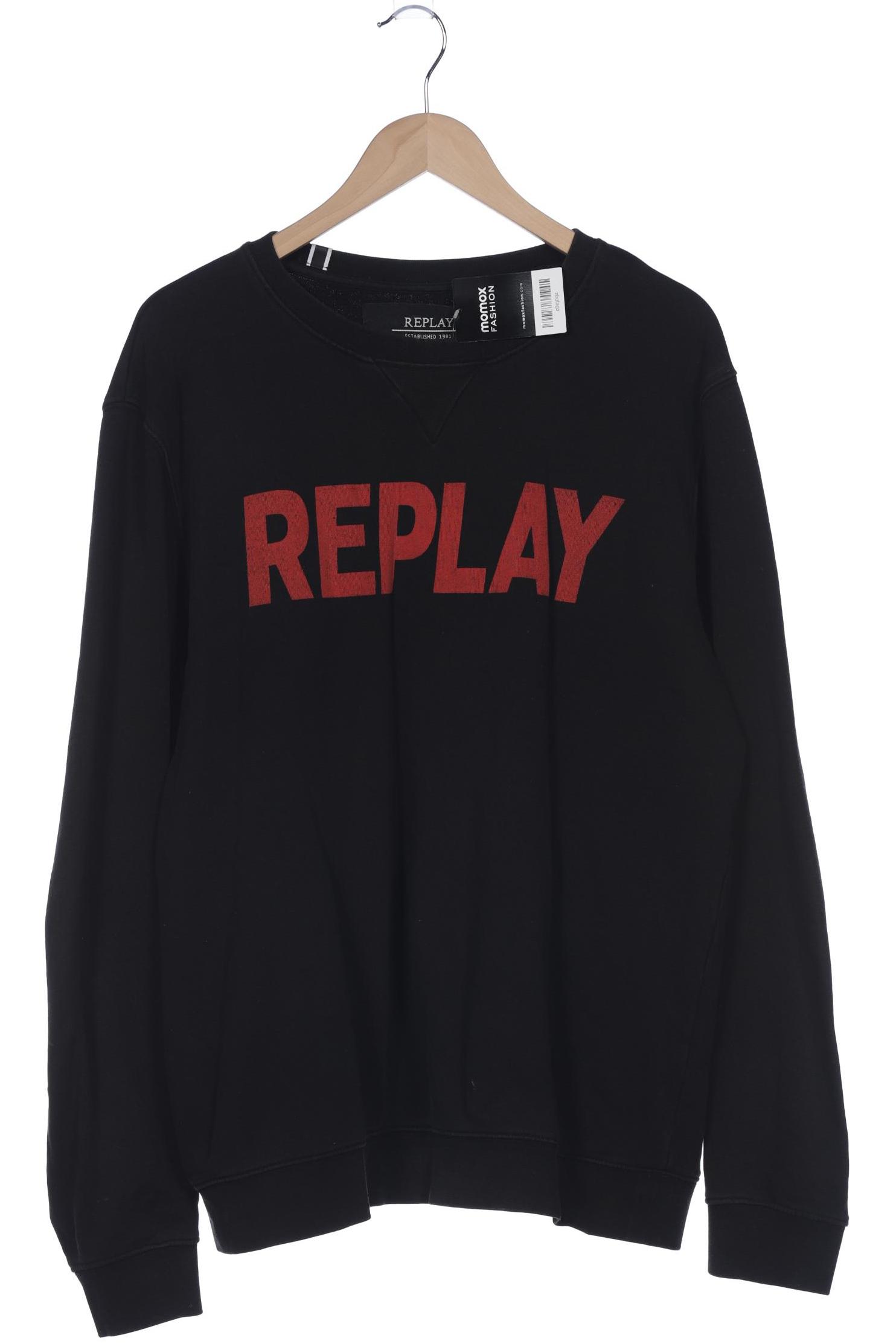

Replay Herren Sweatshirt, schwarz