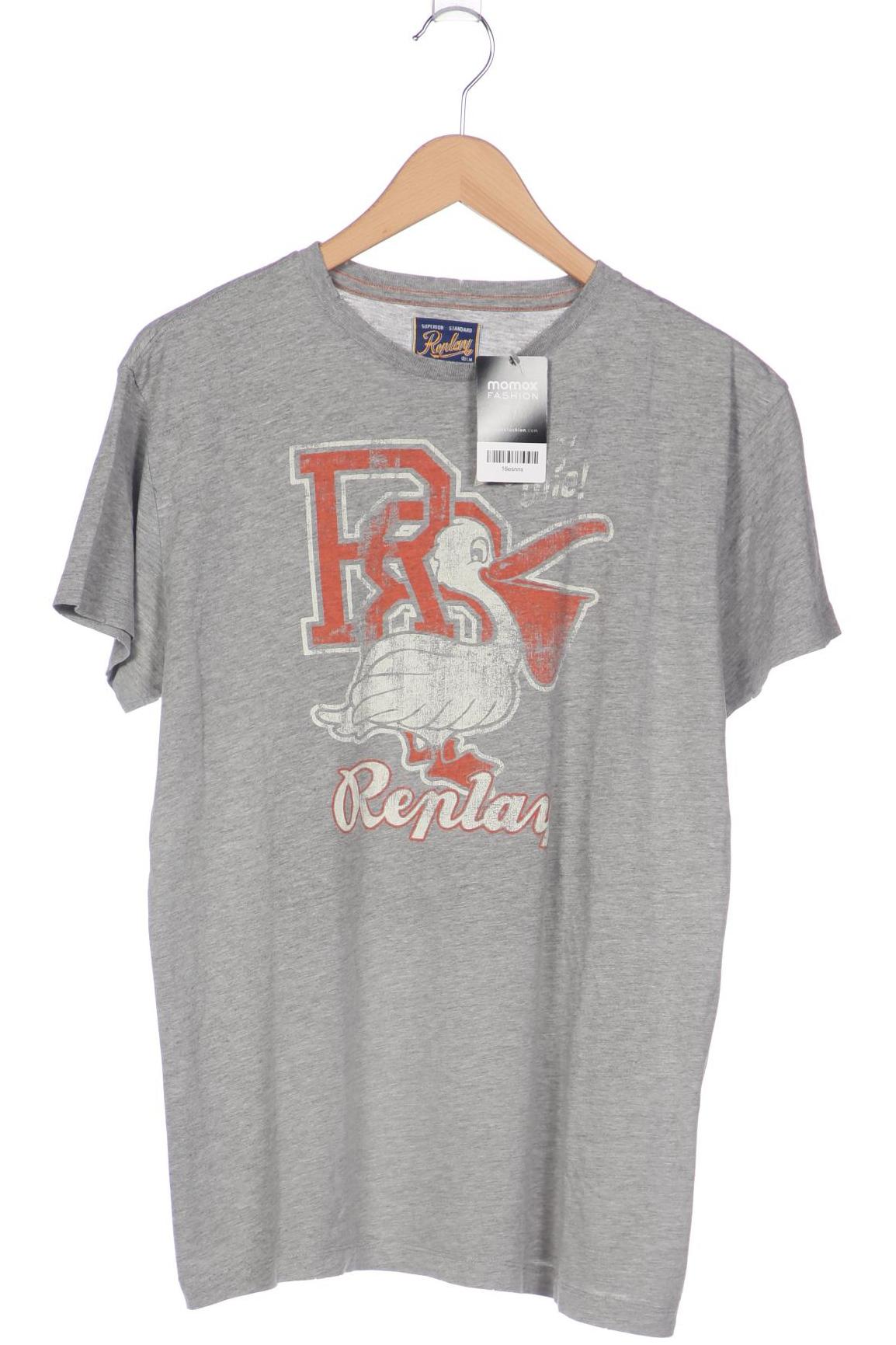 

Replay Herren T-Shirt, grau, Gr. 52