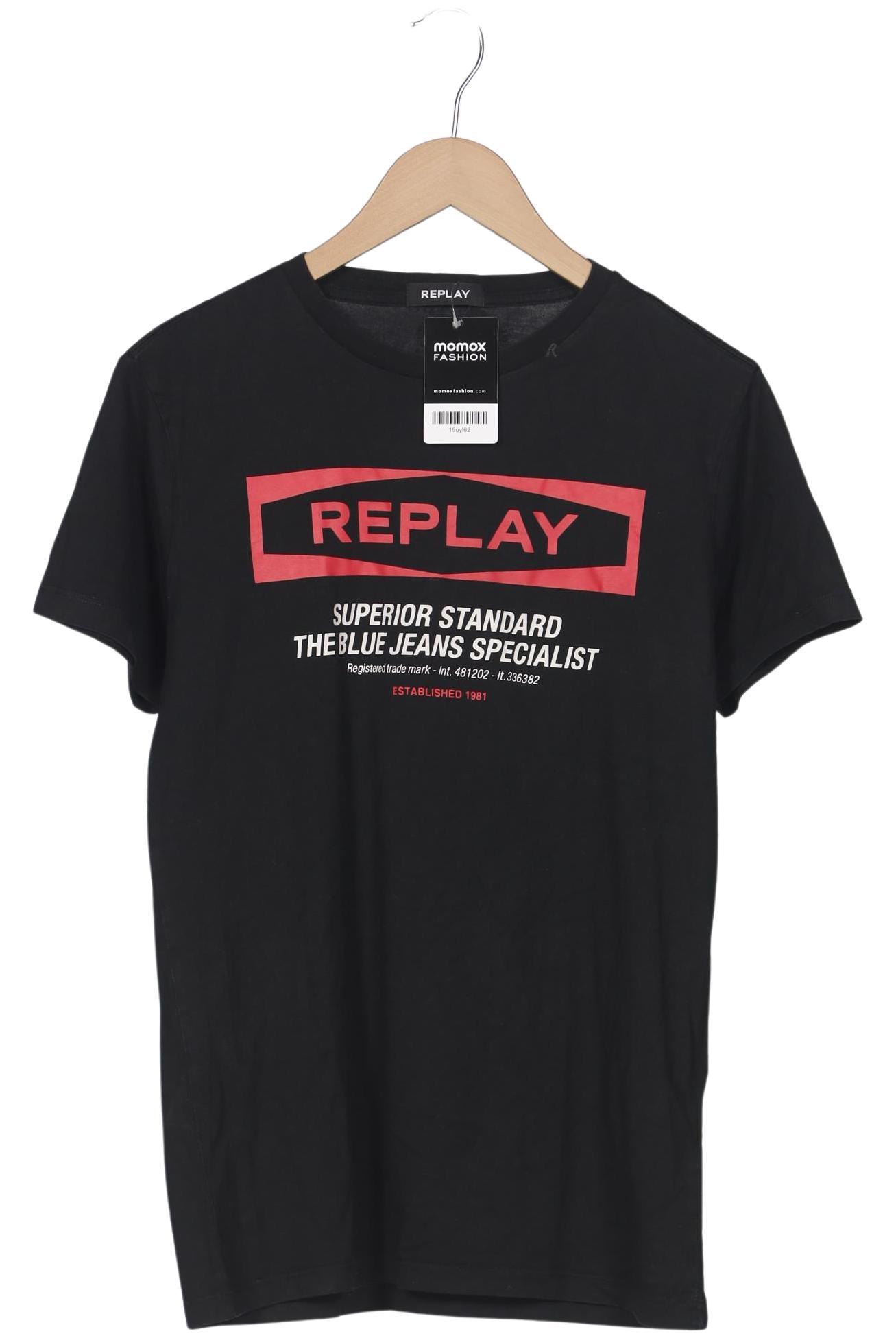 

Replay Herren T-Shirt, schwarz, Gr. 48