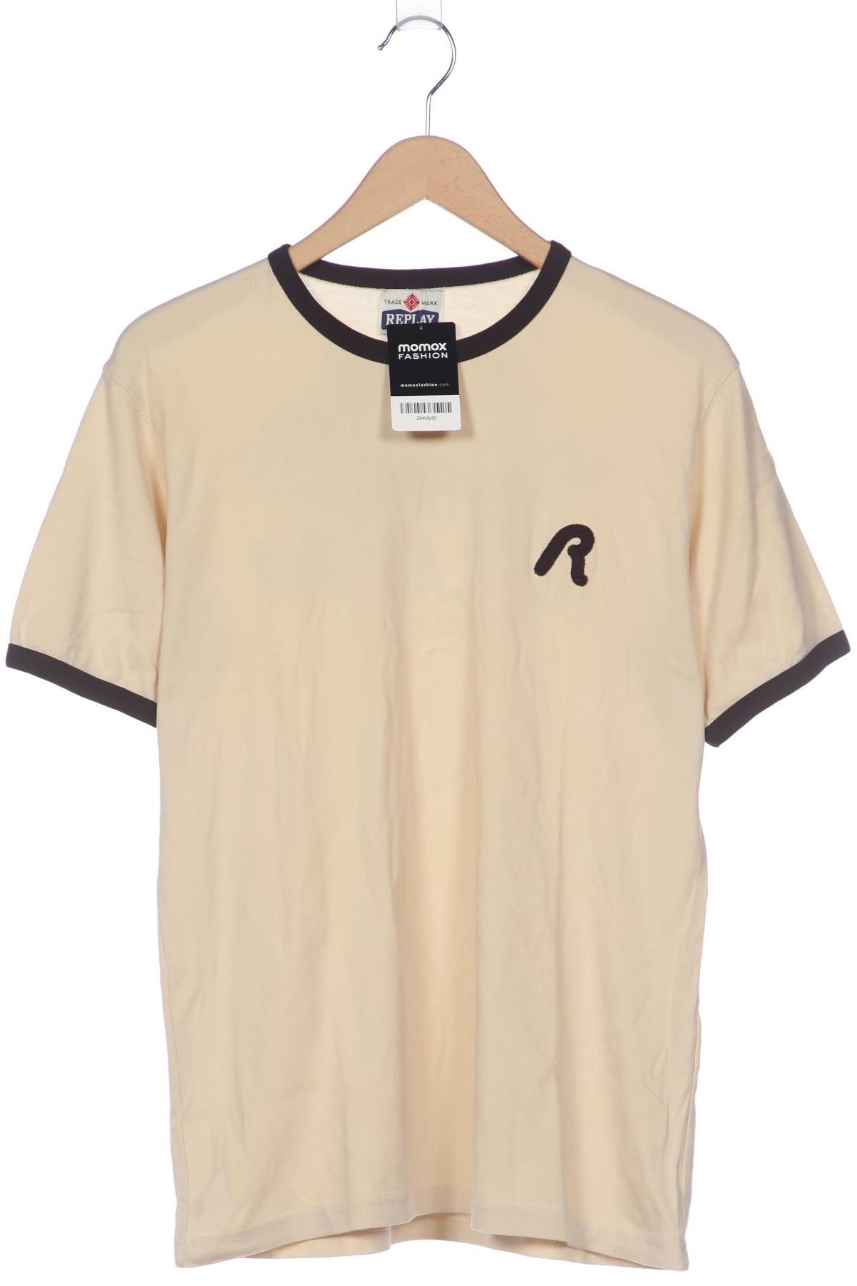 

Replay Herren T-Shirt, cremeweiß, Gr. 48