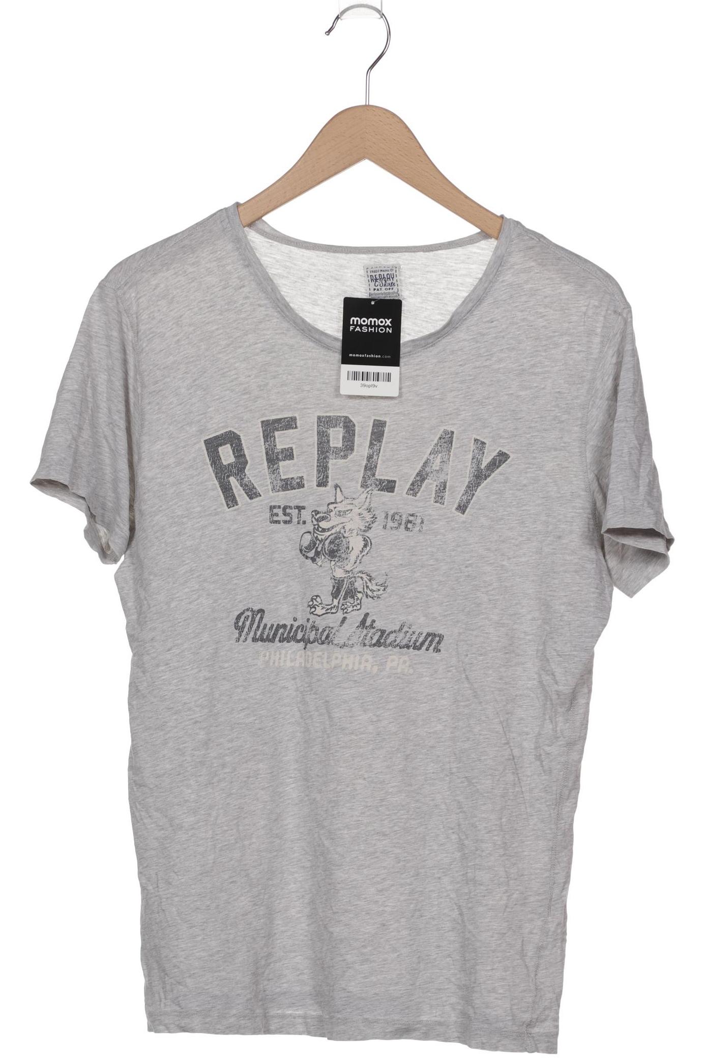 

Replay Herren T-Shirt, grau, Gr. 54